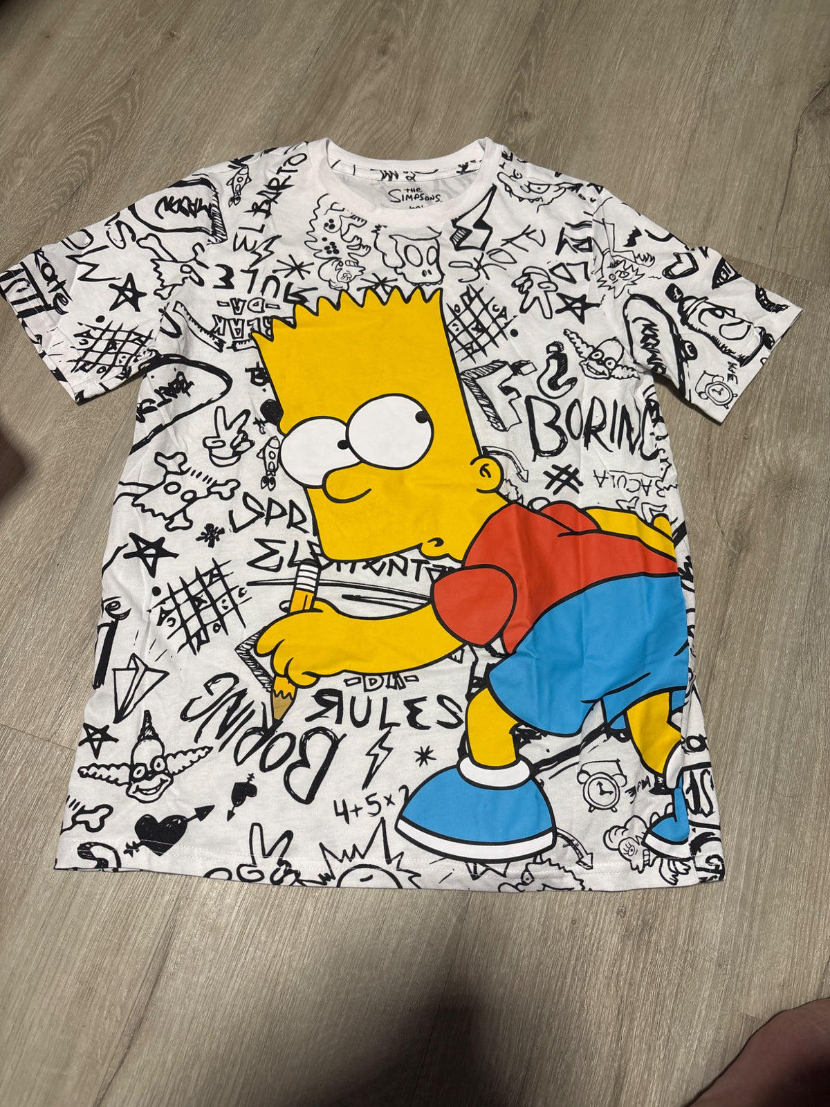 The Simpsons White and Black Shirt 14-16 , Kids 14