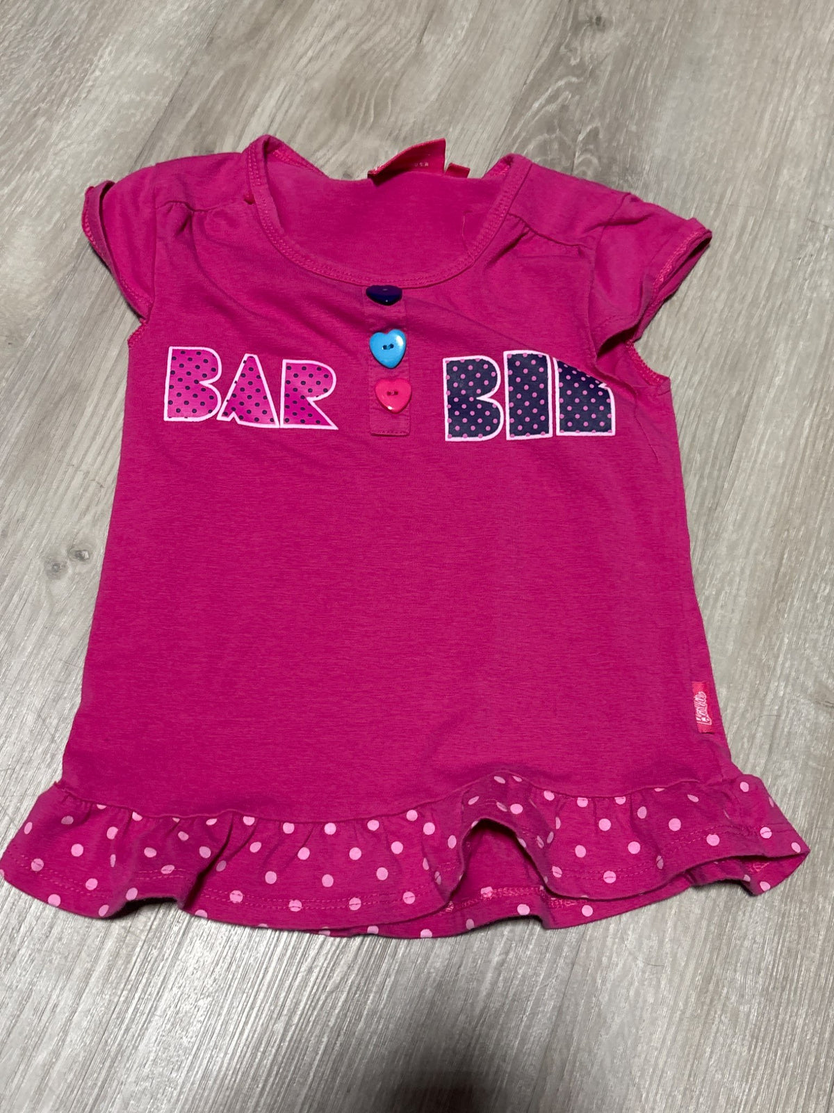 Barbecue Pink Ruffle Bottom Shirt size 6, Kids 6/6X