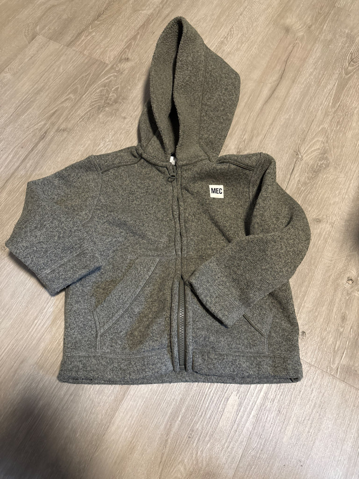 MEC Olive Green Sweater Zip Up 4, Kids 4/4T