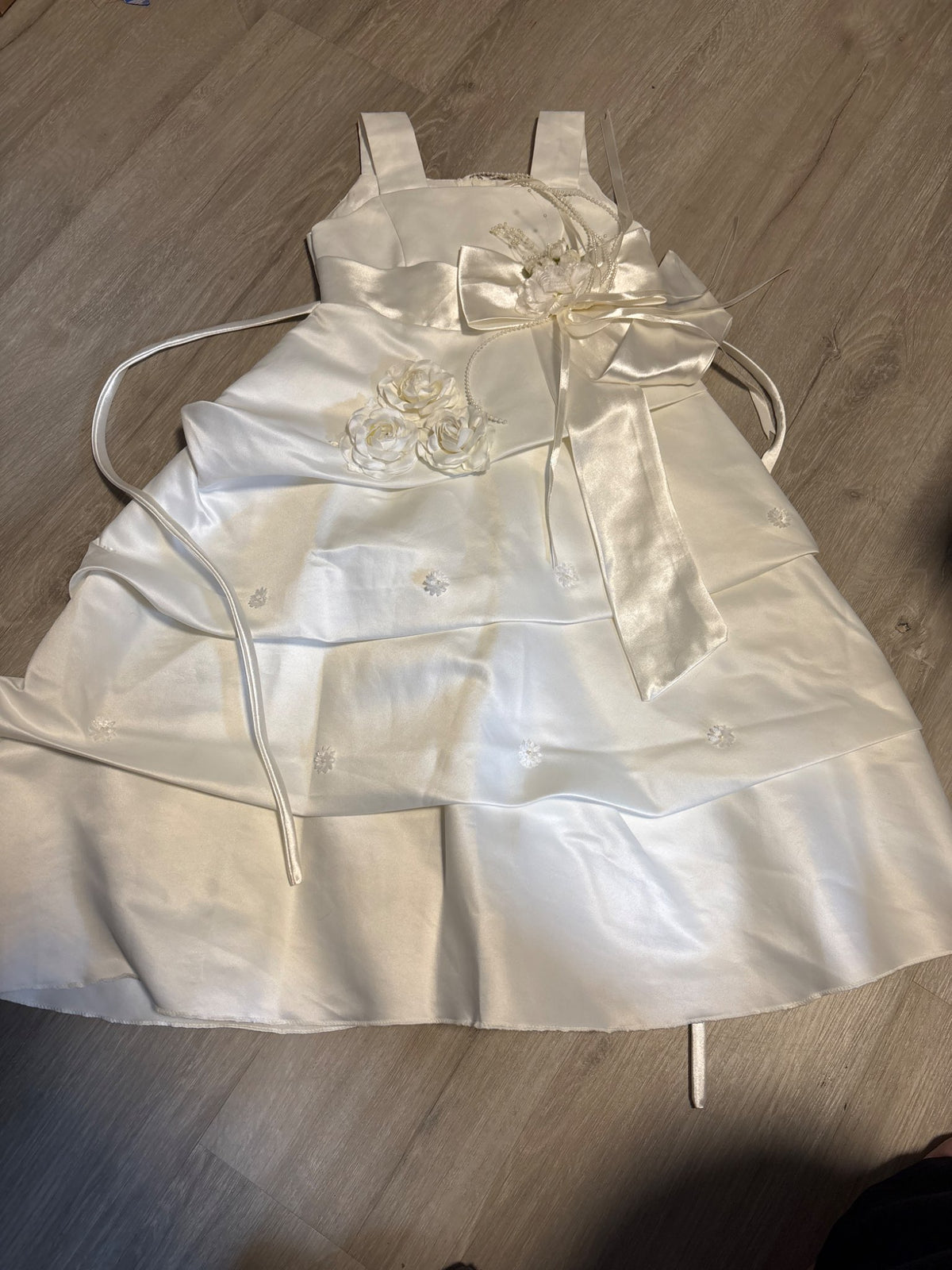 Thy thy White Flower Girl Dress 4, Kids 4/4T