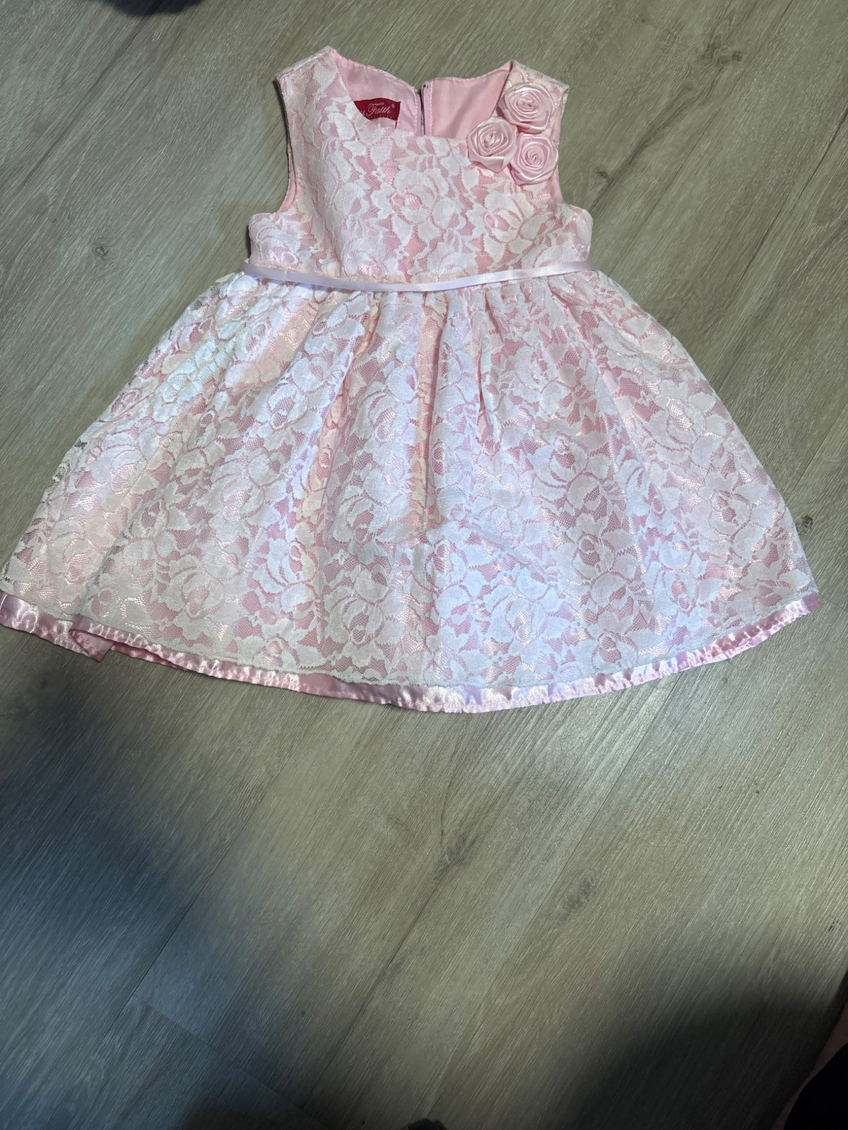 Princess Faith Pink Formal Floral Dress 18M, Kids 18 Month (12-18M)