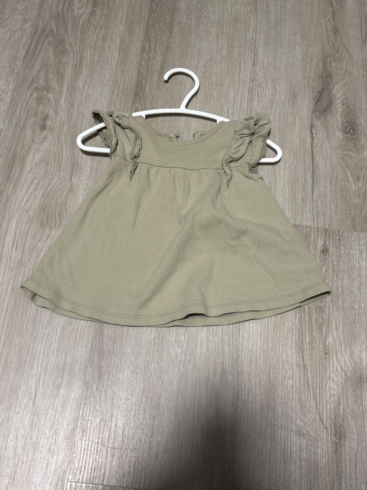 Quincy Mae Green Dress 3-6M, Kids 6 Month (3-6M)
