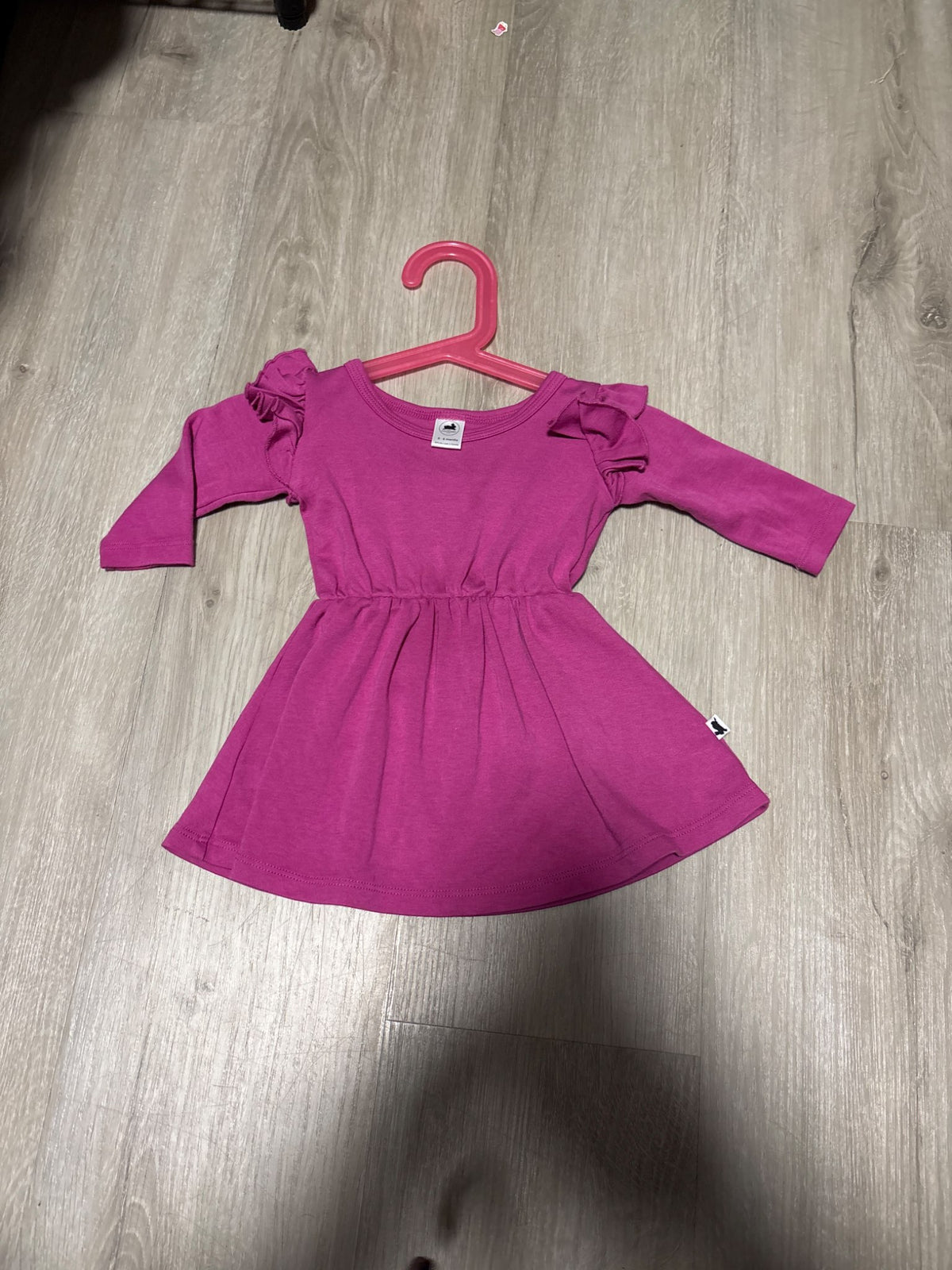 Little & Lively Purple Ruffle Dress 0-6M, Kids 6 Month (3-6M)