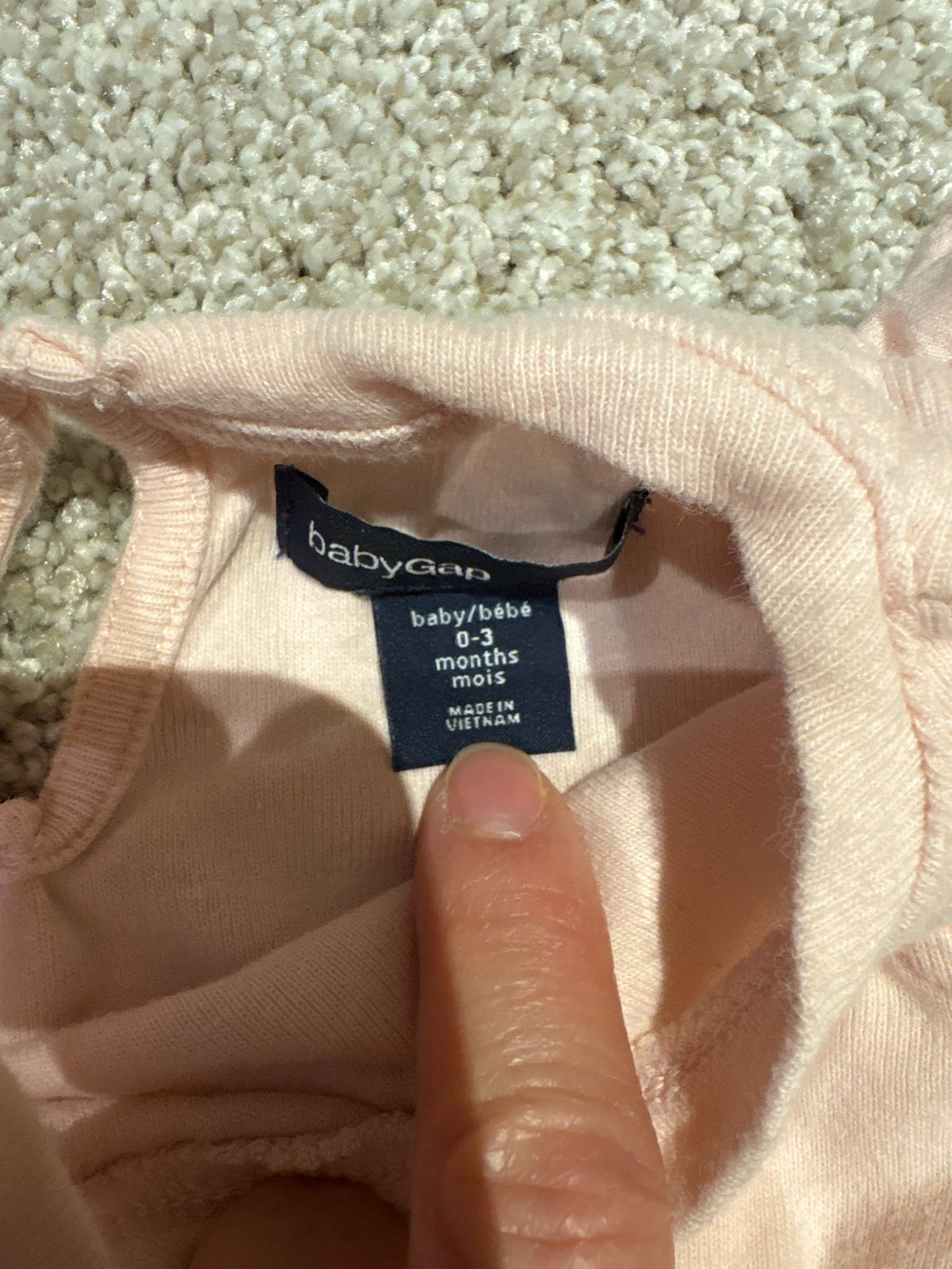 Gap 0-3 month Pink onesie, Kids 3 Month (0-3M)