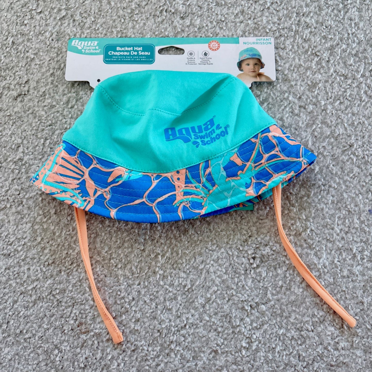 Brand new AQUA SWIM SCHOOL infant bucket hat