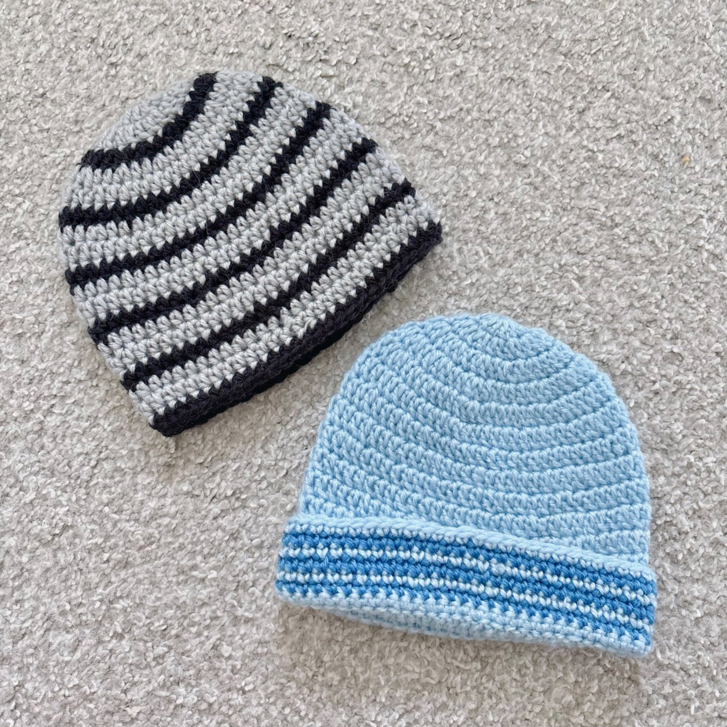 NWOT baby crochet hats bundle