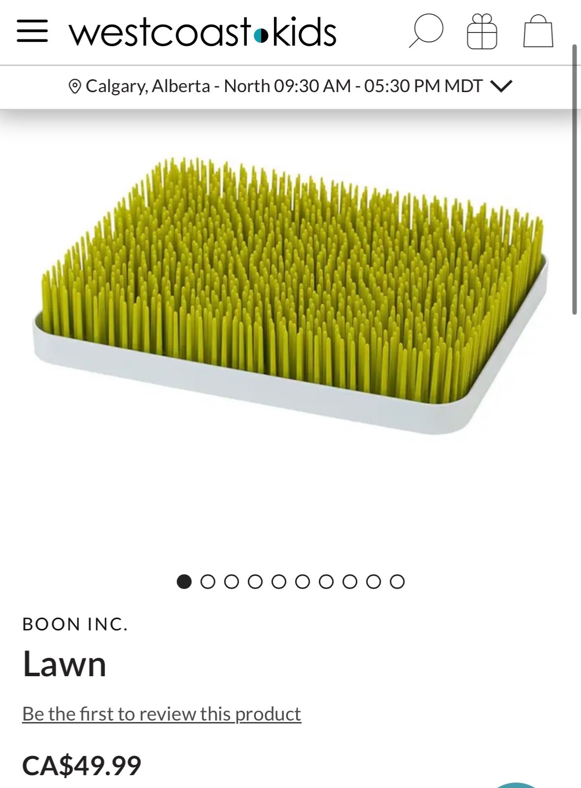 BOON lawn baby bottle drying rack, MSRP $50