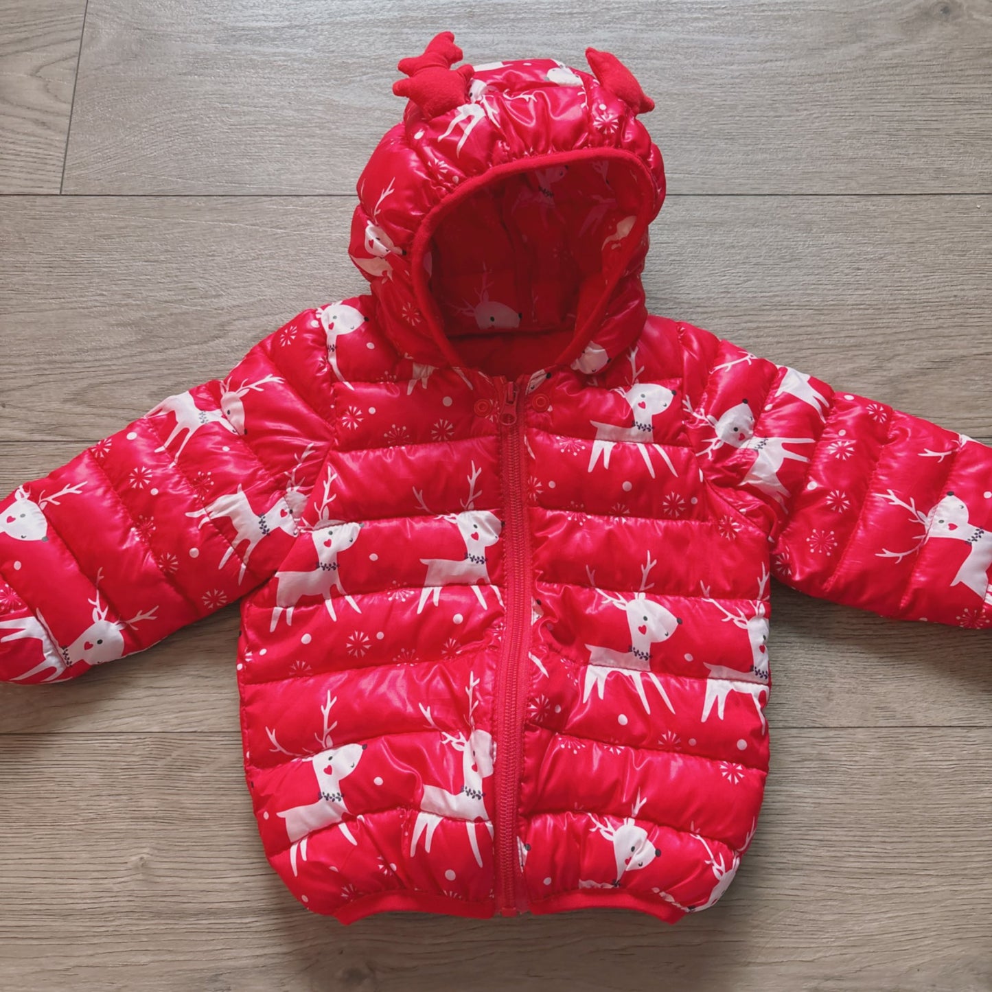 Kids red puffer jacket, Kids 3T
