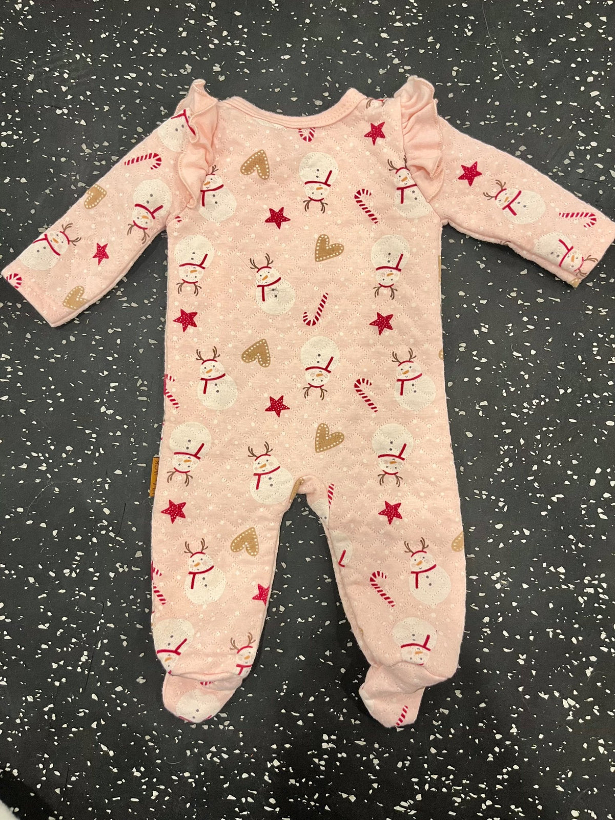 Lila & Jack Quilted Holiday Onesie , Kids 3 Month (0-3M)