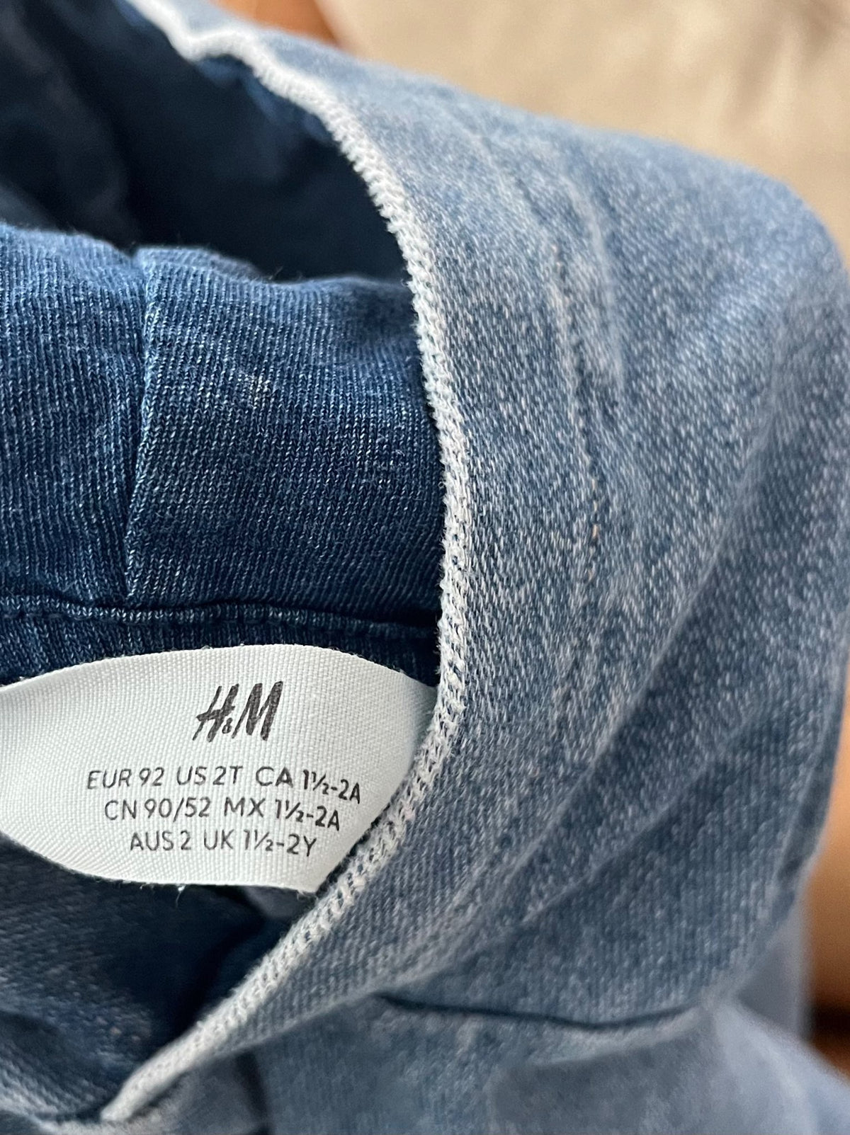 H&M Washed Look Hoodie (Size 1.5-2 Yrs), Kids 2T