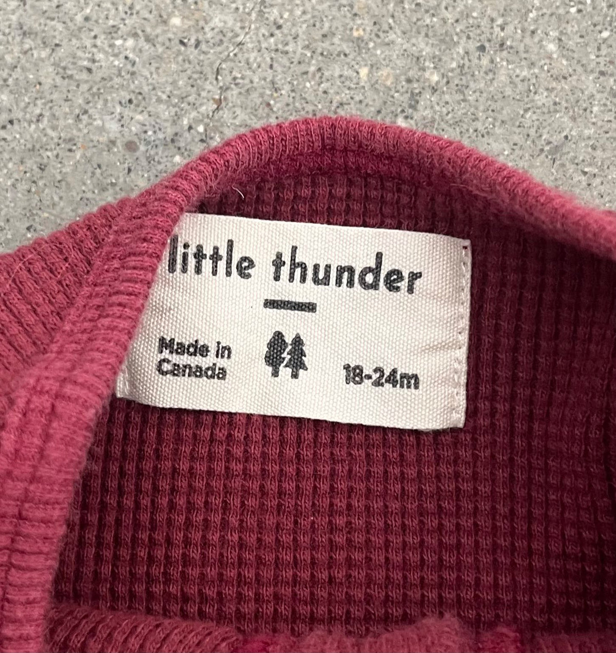 Little Thunder Waffle Henley , Kids 24 Month (18-24M)