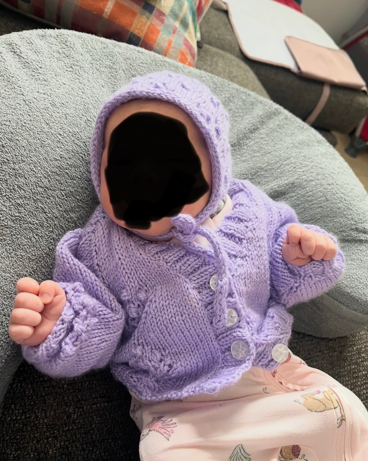 Baby 3-Piece Hand Knit Set , Kids 3 Month (0-3M)