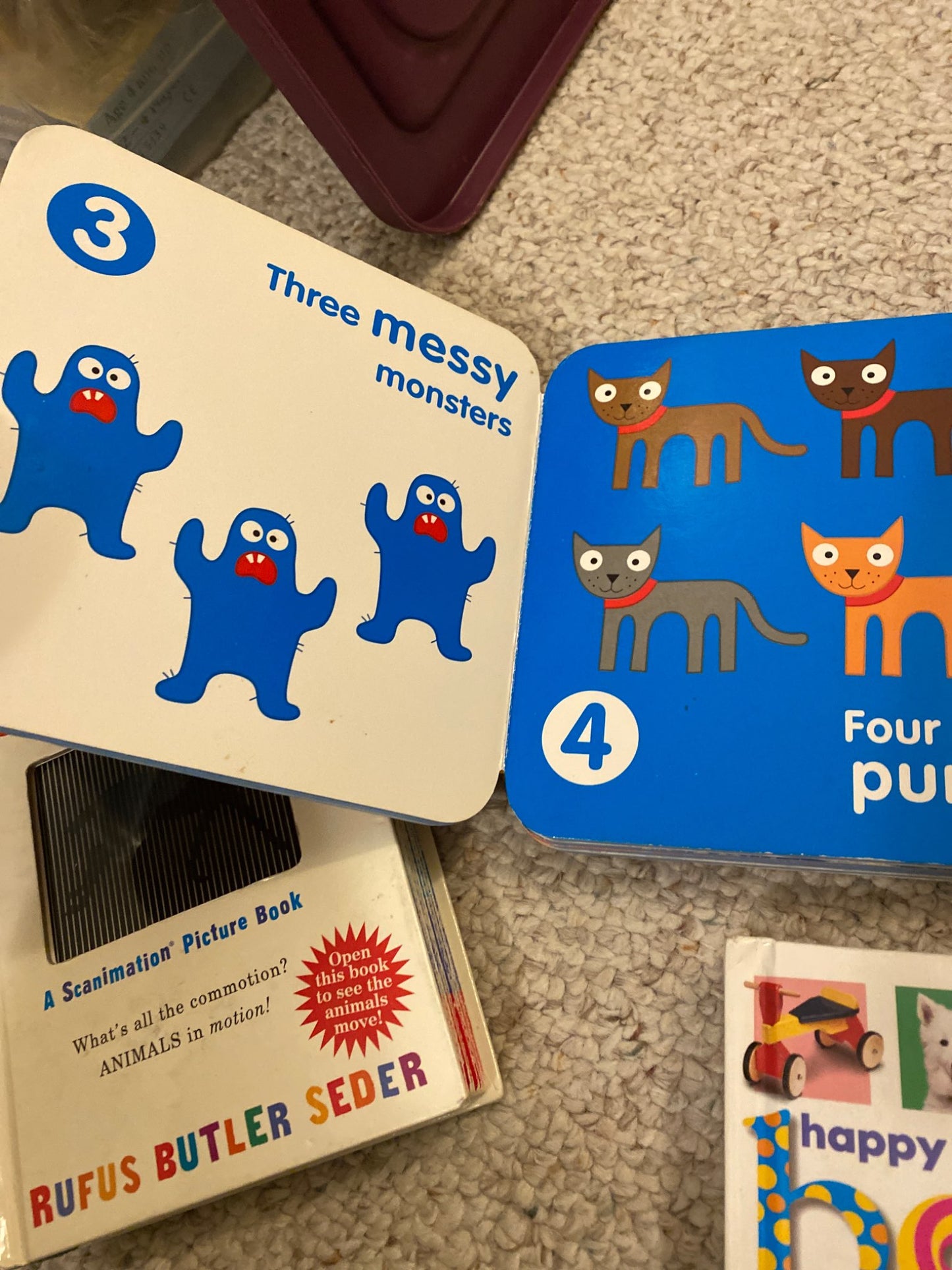 Baby learning board books x3
