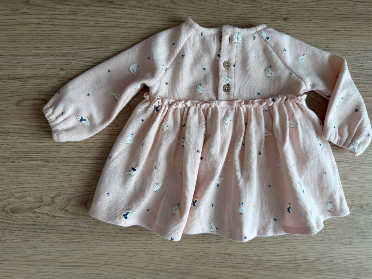 Pink long sleeve dress, Rise Little Earthling, 3-6mo , Kids 6 Month (3-6M)