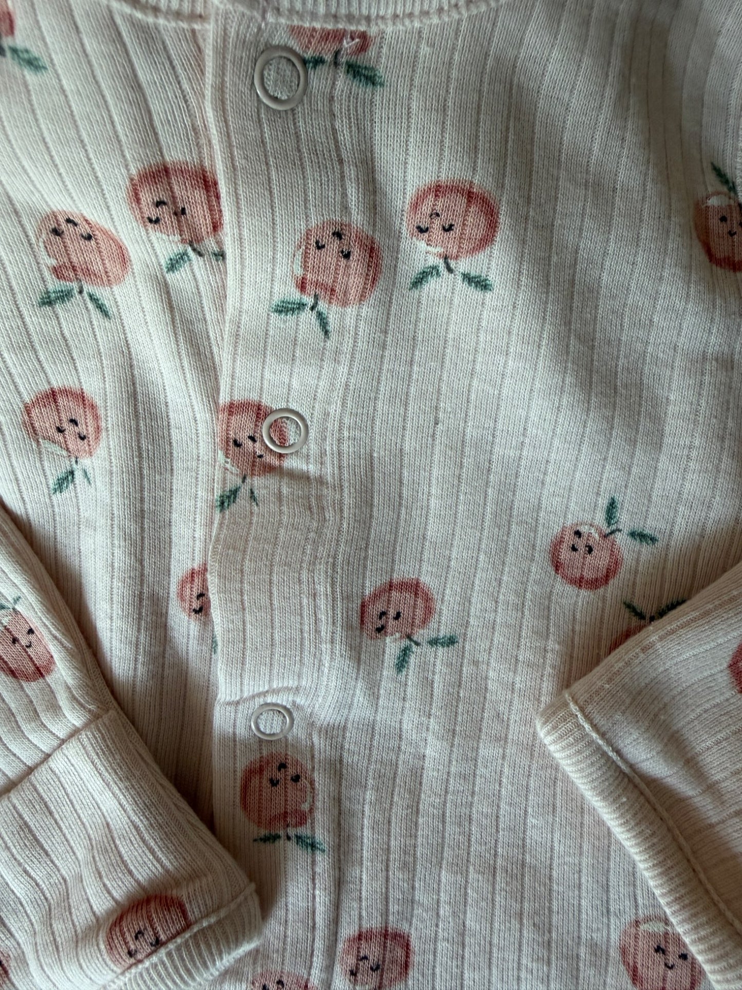 Light pink peach print matching set, 0-3M, Kids 3 Month (0-3M)