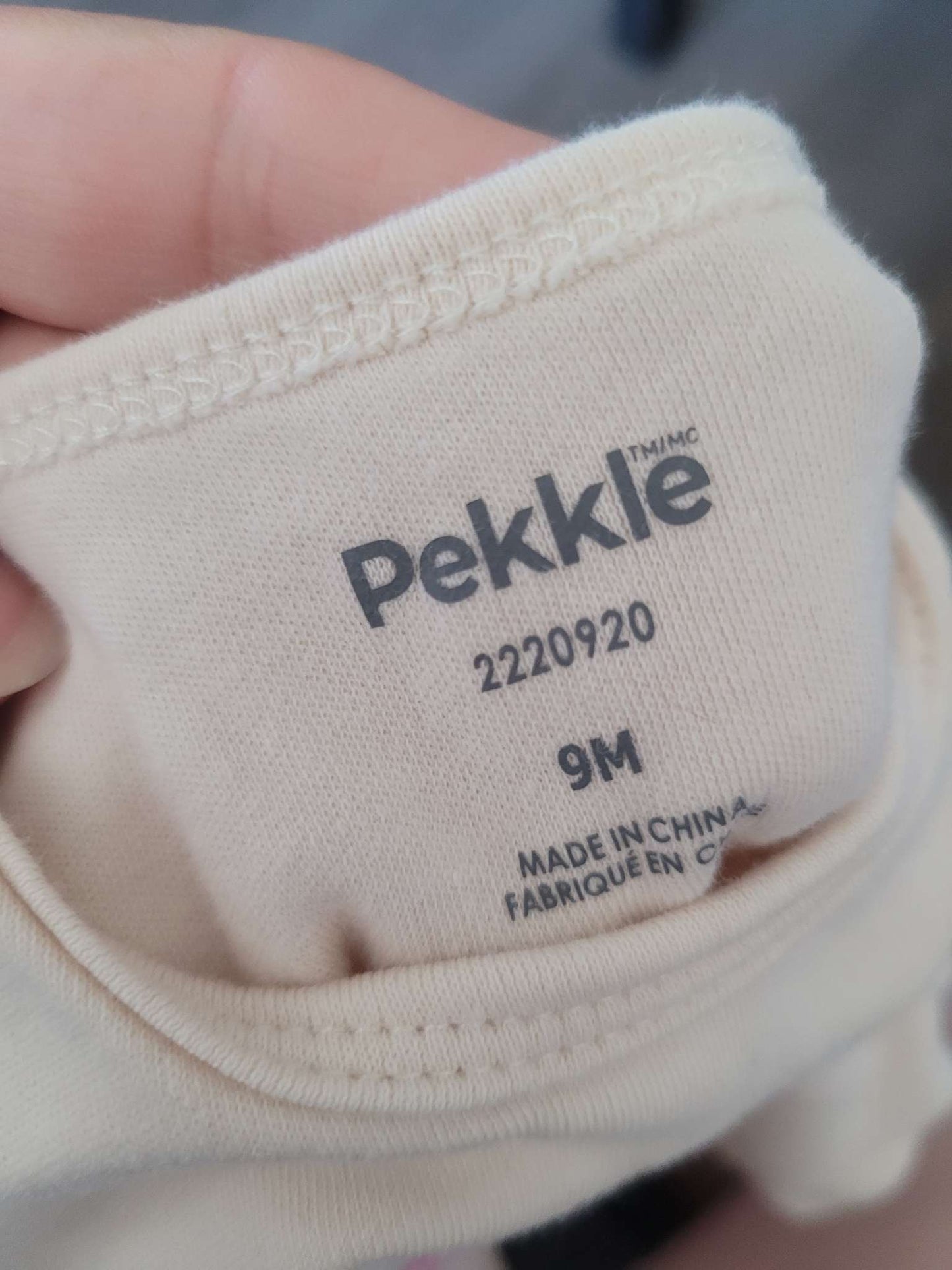 Long-sleeved Pekkle onesie, 9 month, Kids 9 Month (6-9M)