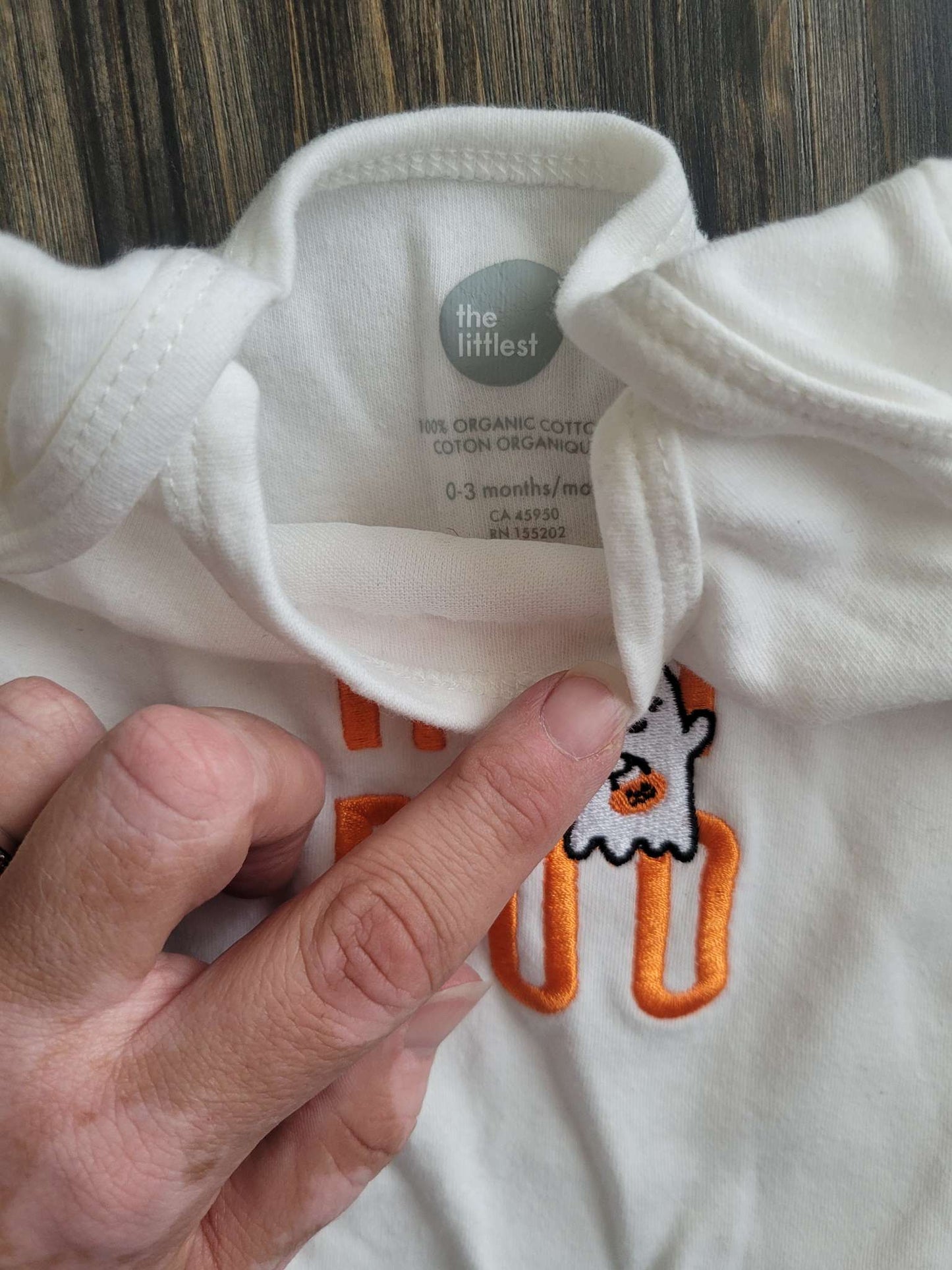"Hey Boo" Halloween onesie, 0-3 months, Kids 3 Month (0-3M)