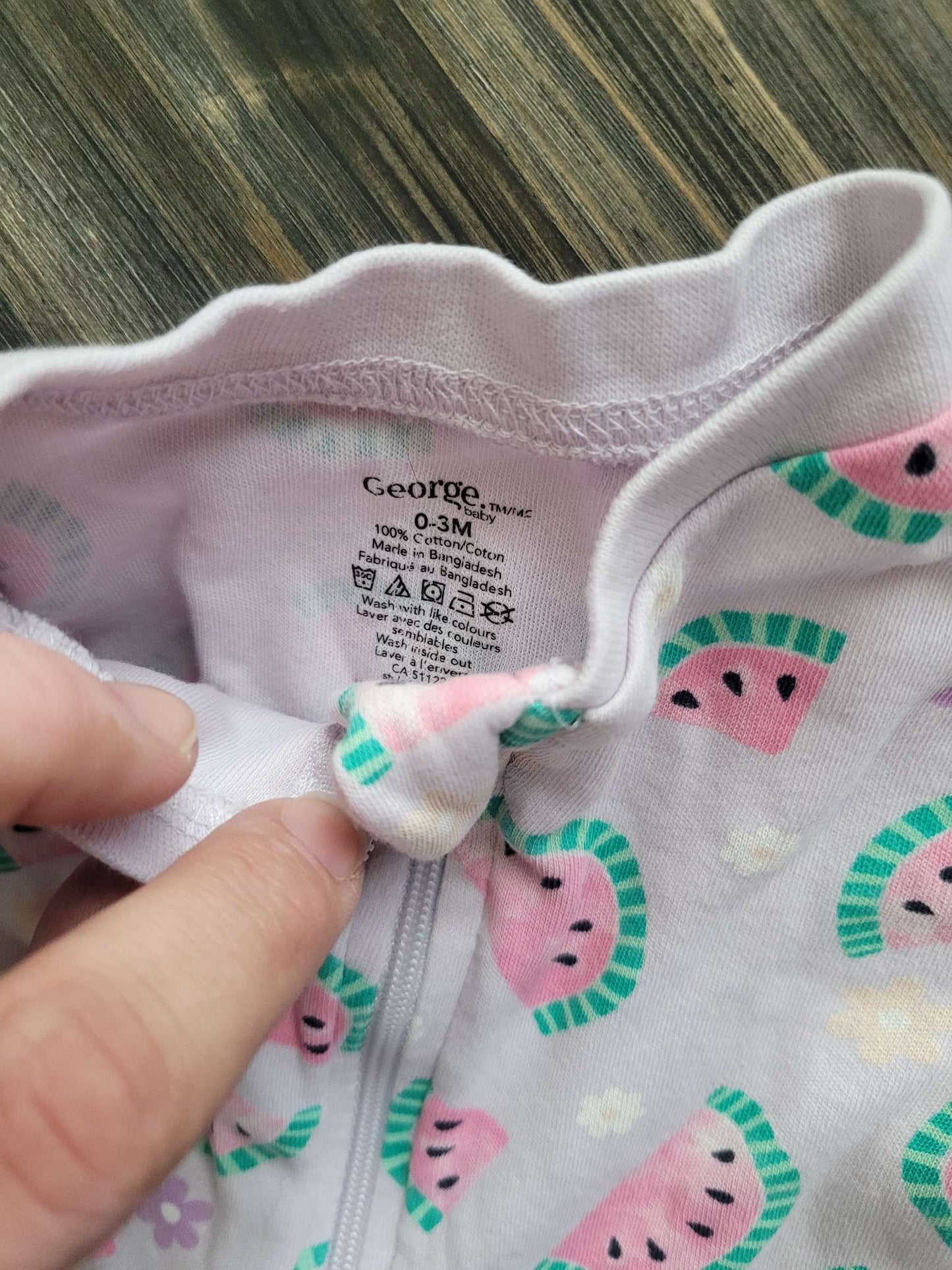 Purple watermelon onesie, 0-3 months, Kids 3 Month (0-3M)