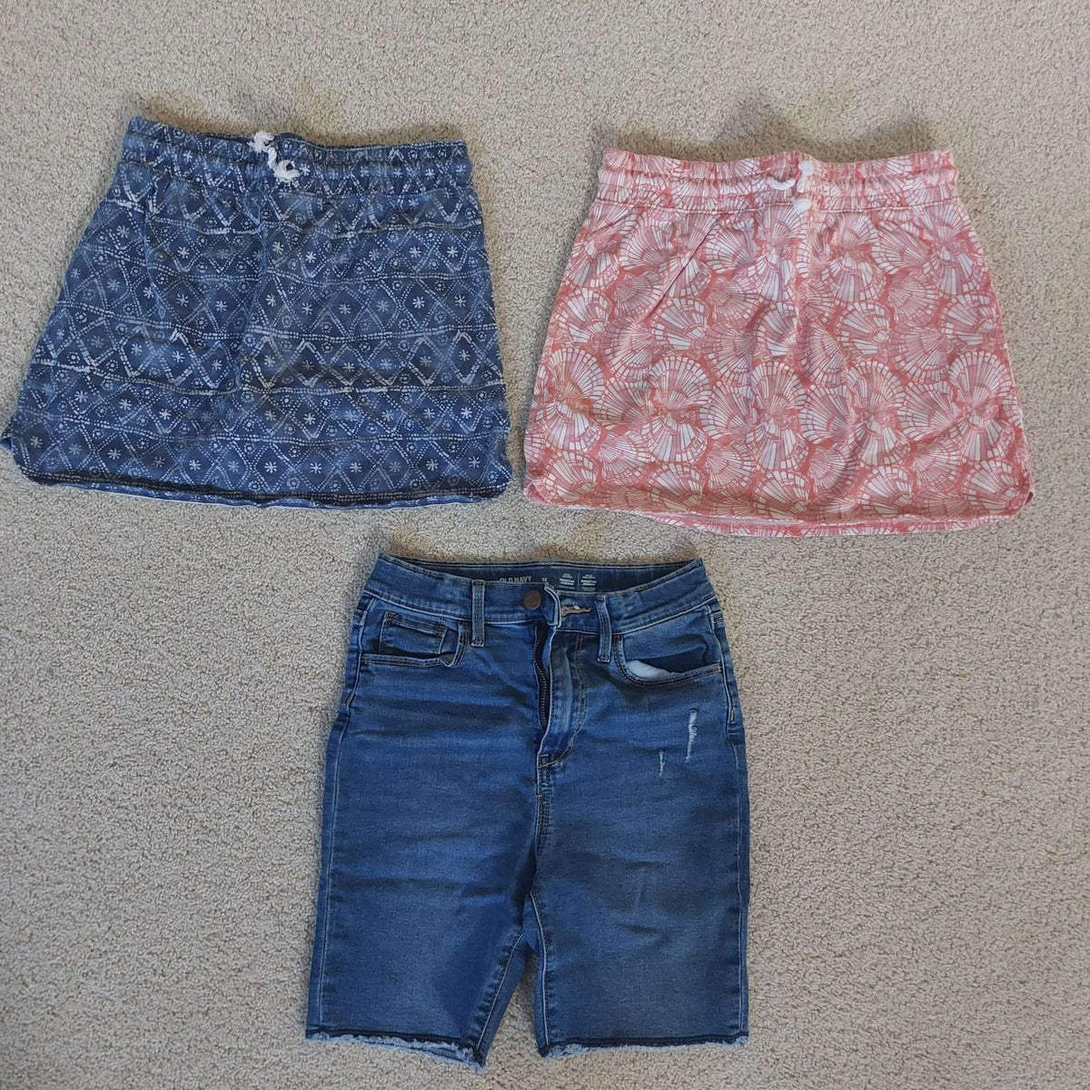 Girls (Age 12) Bundle 7: Skorts and Jeans Shorts, Kids 12