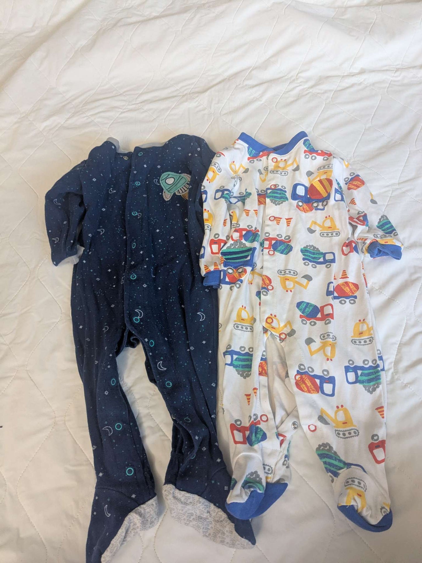 Bundle of 2 sleepers, Pekkle, rocket & construction vehicles, Kids 9 Month (6-9M)