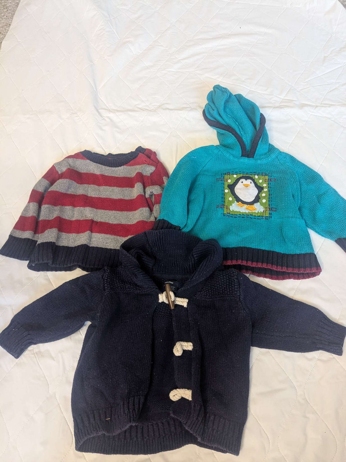 Bundle of 3 knitted sweaters, Kids 9 Month (6-9M)