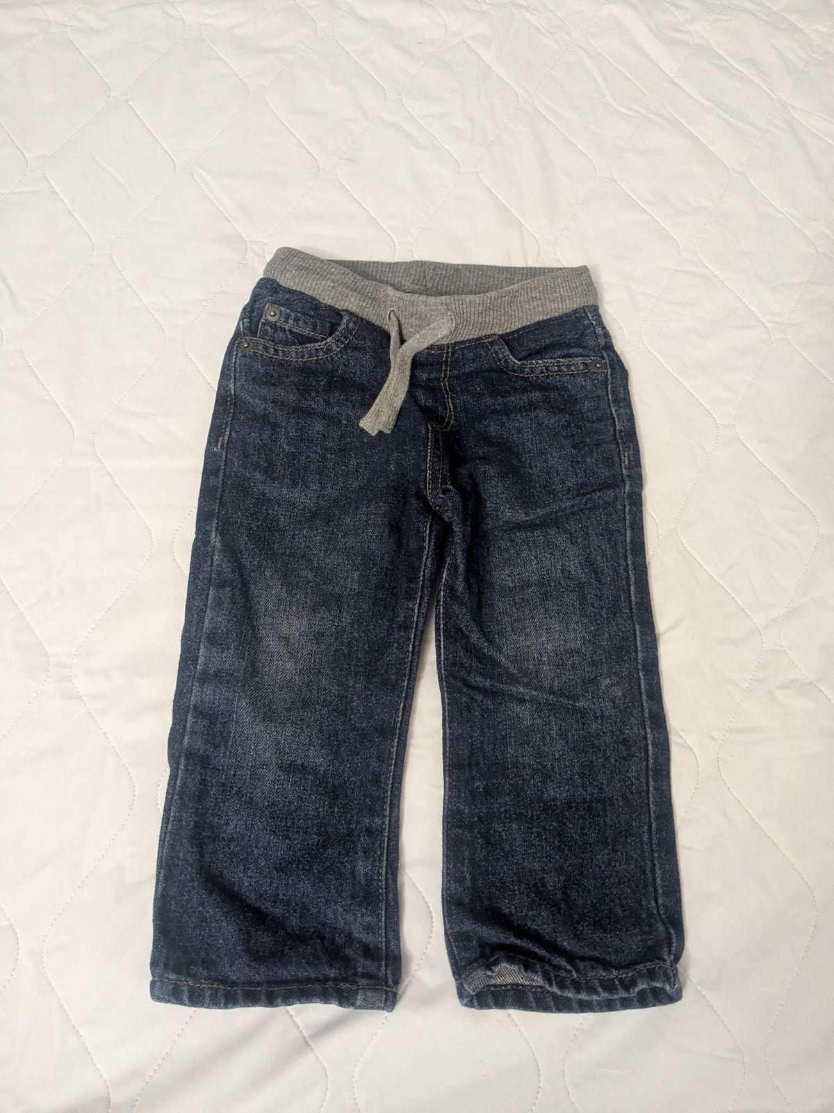 Children's Place jeans with gray tie string, Kids 24 Month (18-24M)