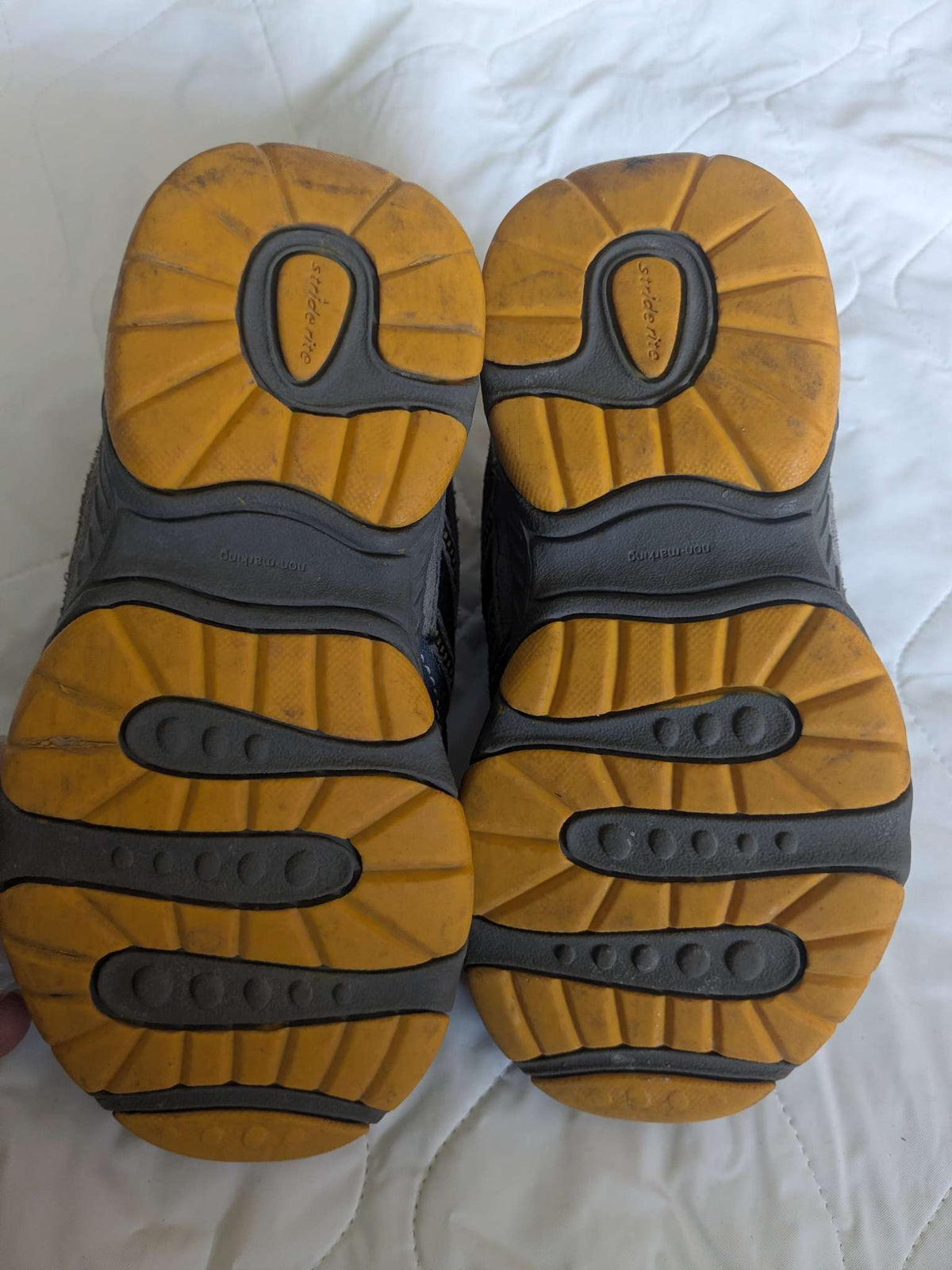 Stride Rite gray with yellow inside runners, size 10W, Shoes 10 (Toddler:2-4yr)