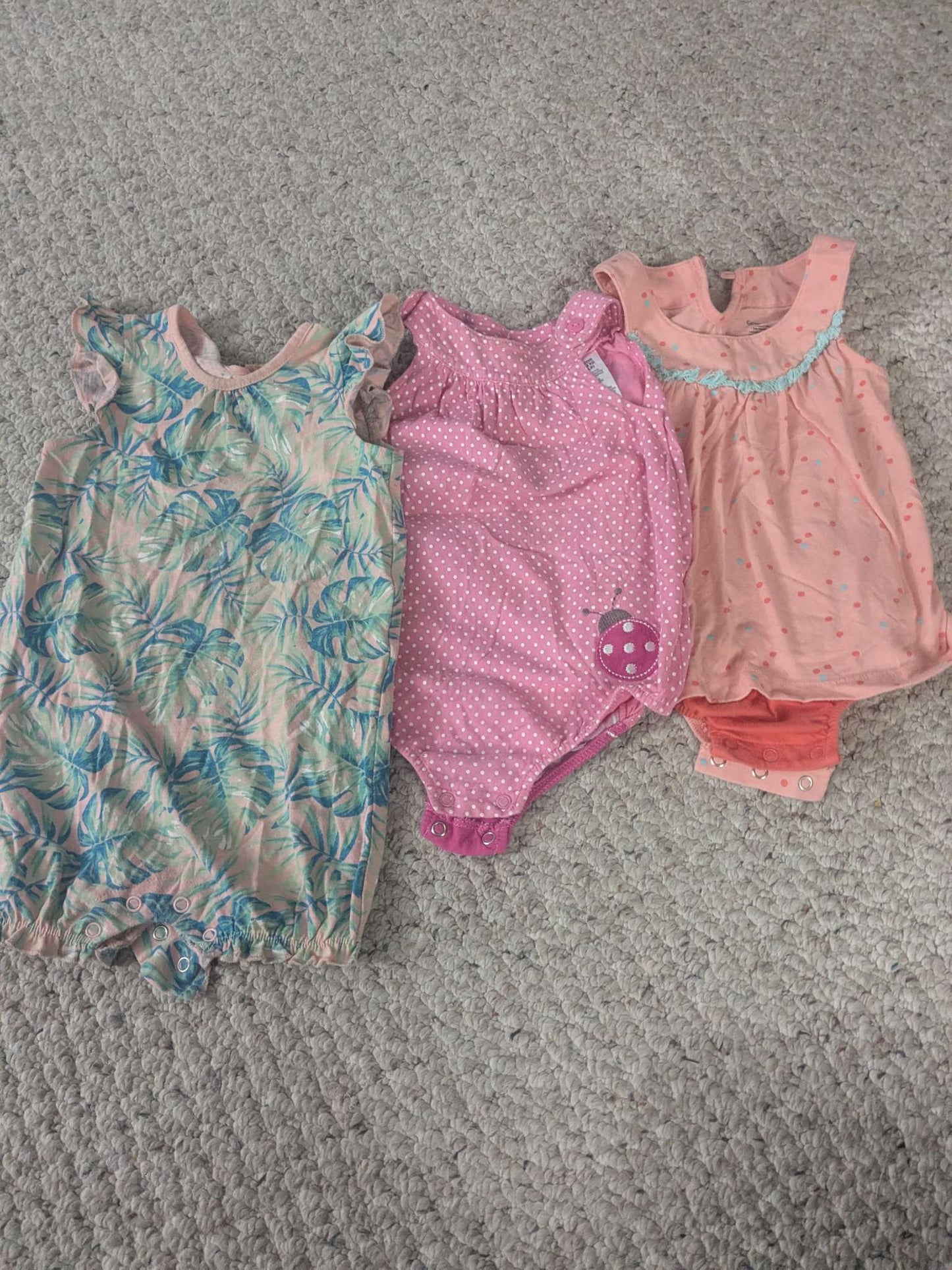 3 little summer rompers-tank top style, Kids 18 Month (12-18M)