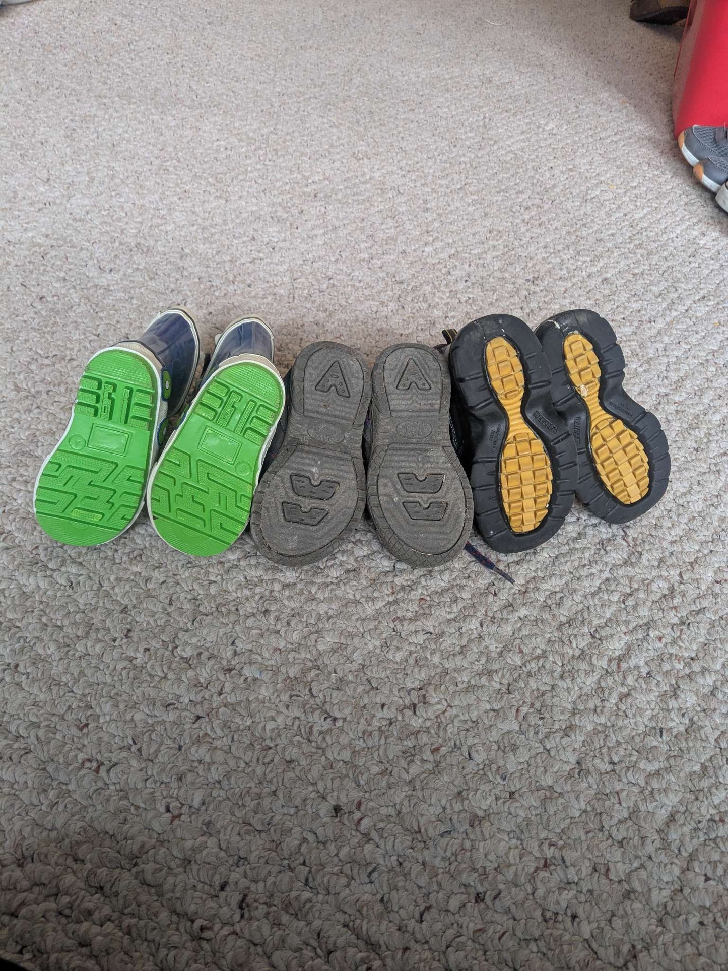 Boy shoes bundle...Boys rubber boots (size 4), paw patrol runners (size 5), techni-dry boots (size 6), Shoes 4 (Baby: 0-12 mth)