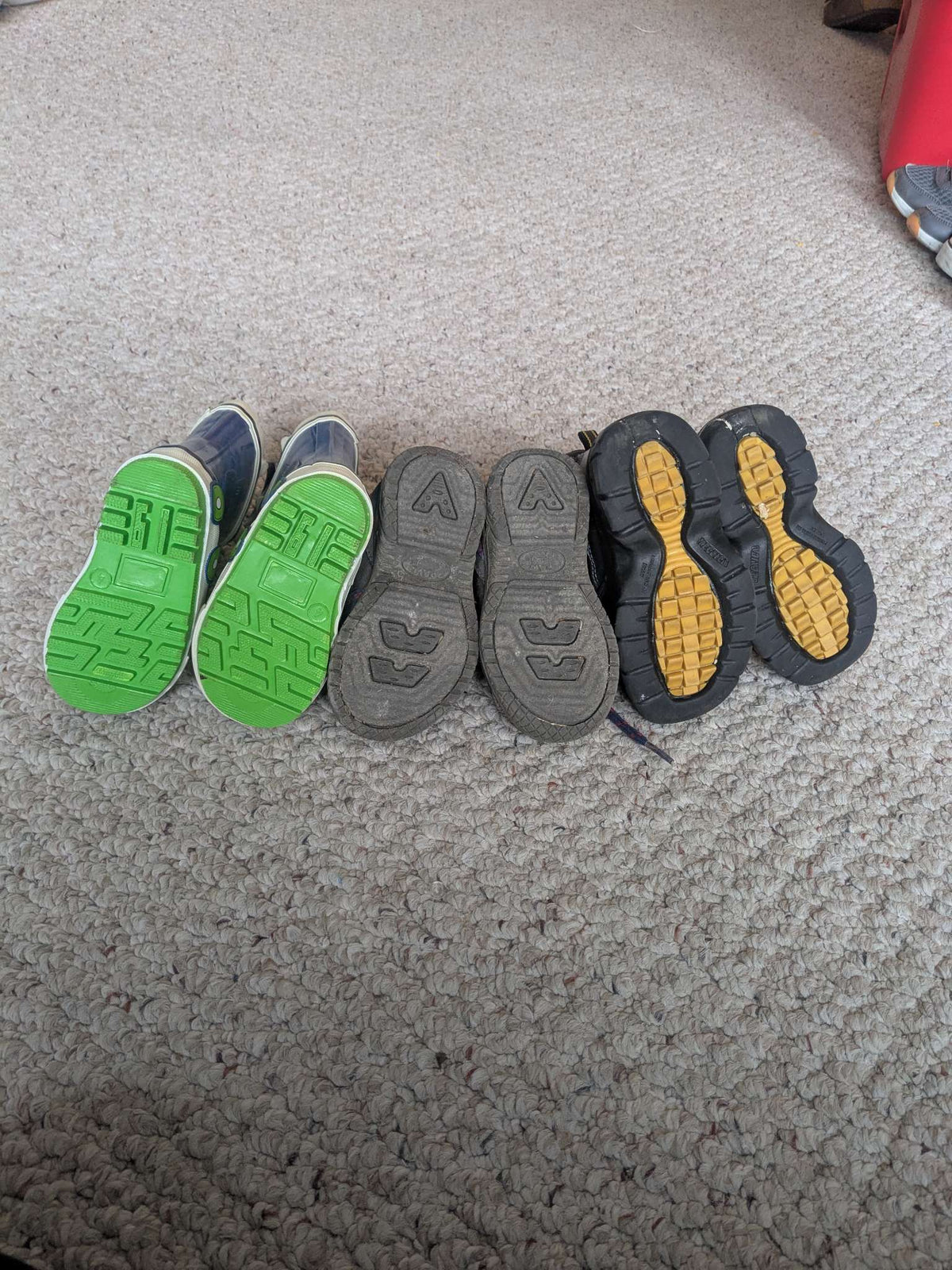 Boy shoes bundle...Boys rubber boots (size 4), paw patrol runners (size 5), techni-dry boots (size 6), Shoes 4 (Baby: 0-12 mth)