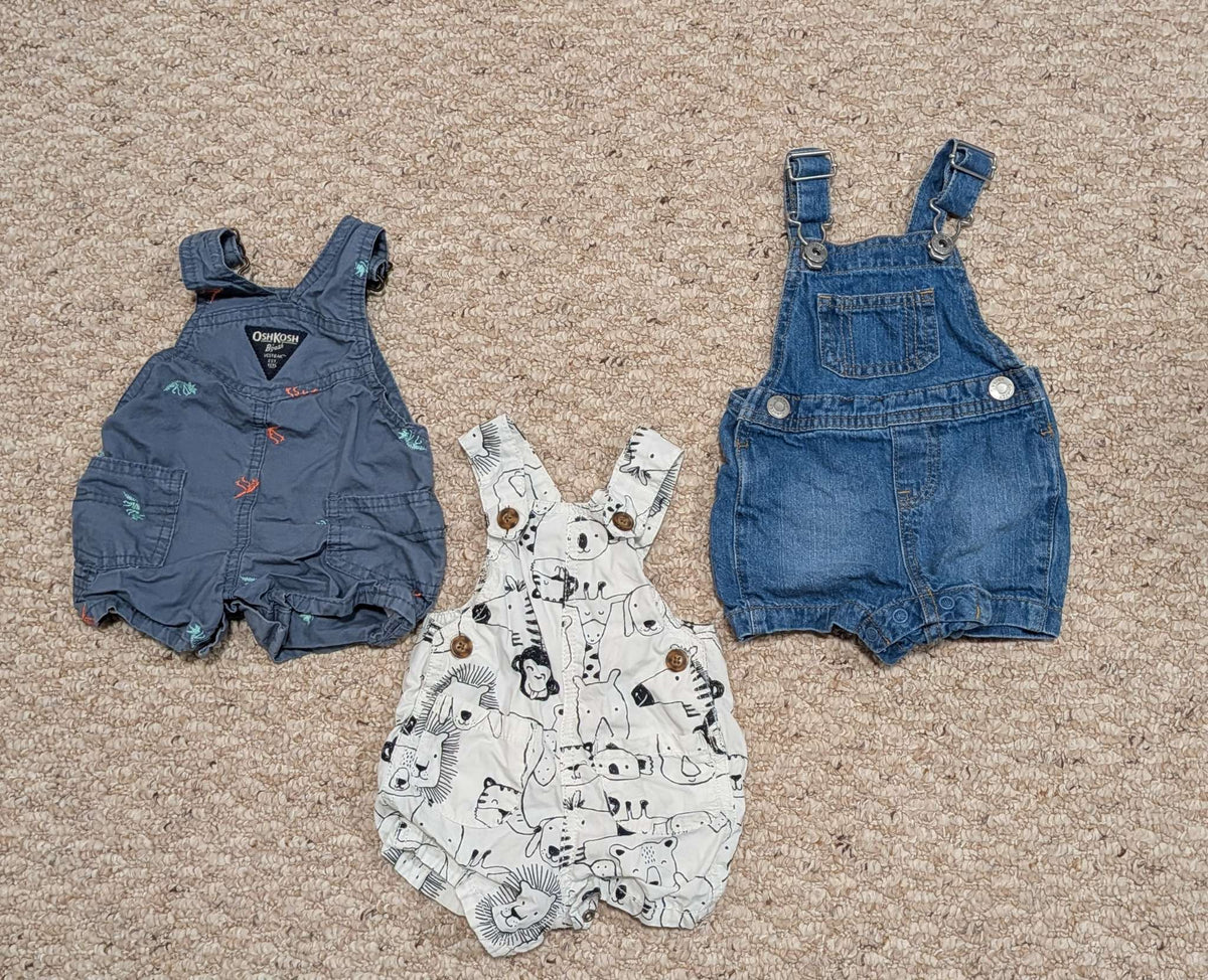 Baby Boy 3 month summer short overalls , Kids 3 Month (0-3M)