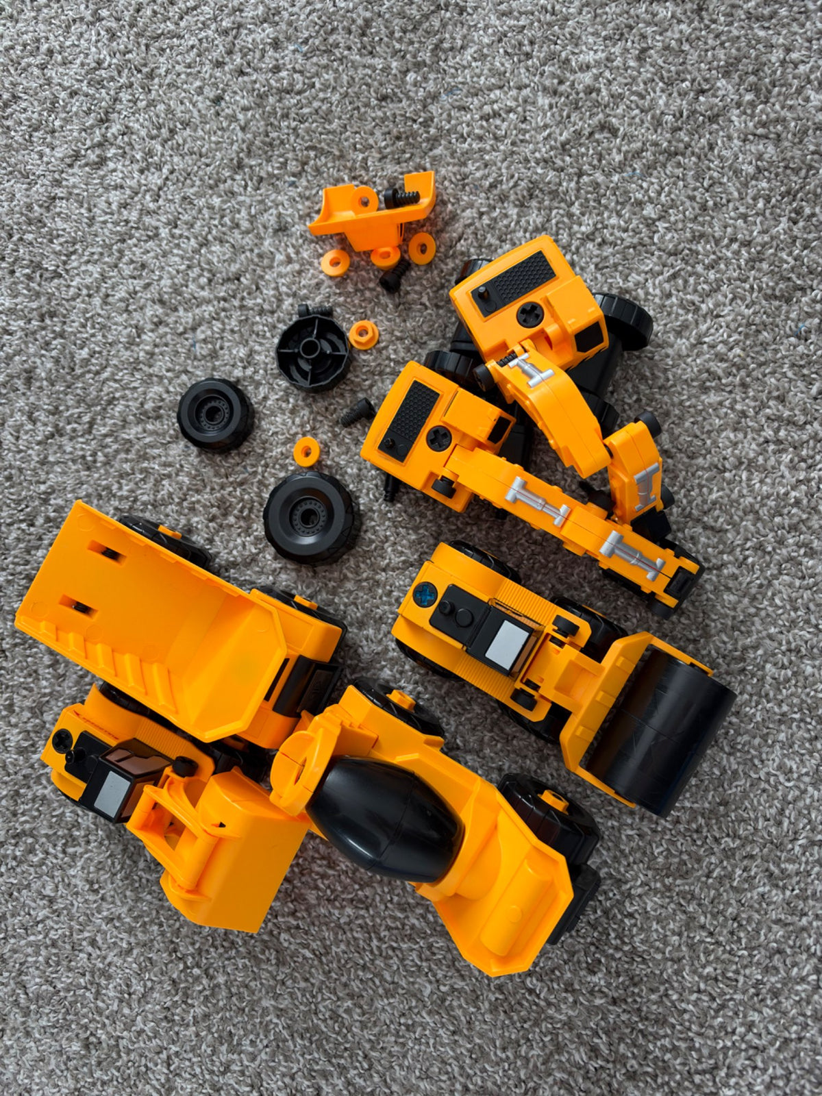 Take apart construction trucks