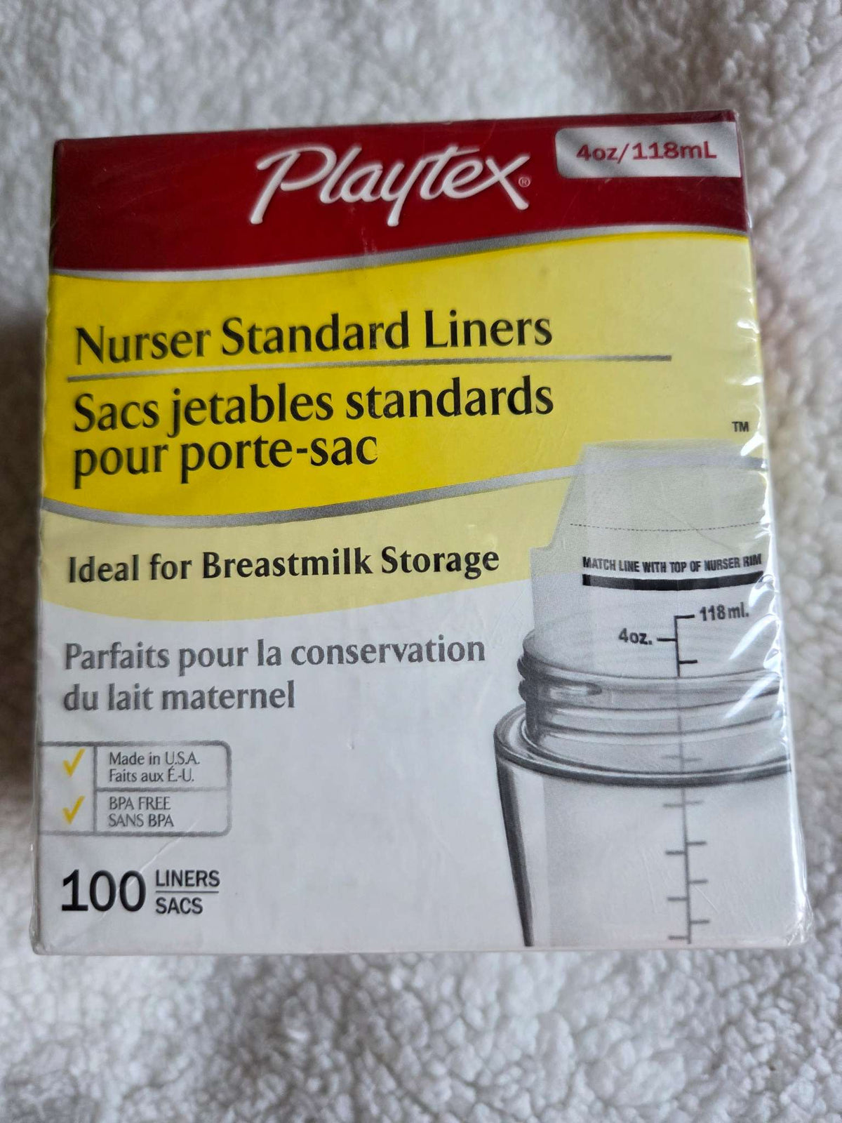Playtex newborn nurser set with additional bottle liners