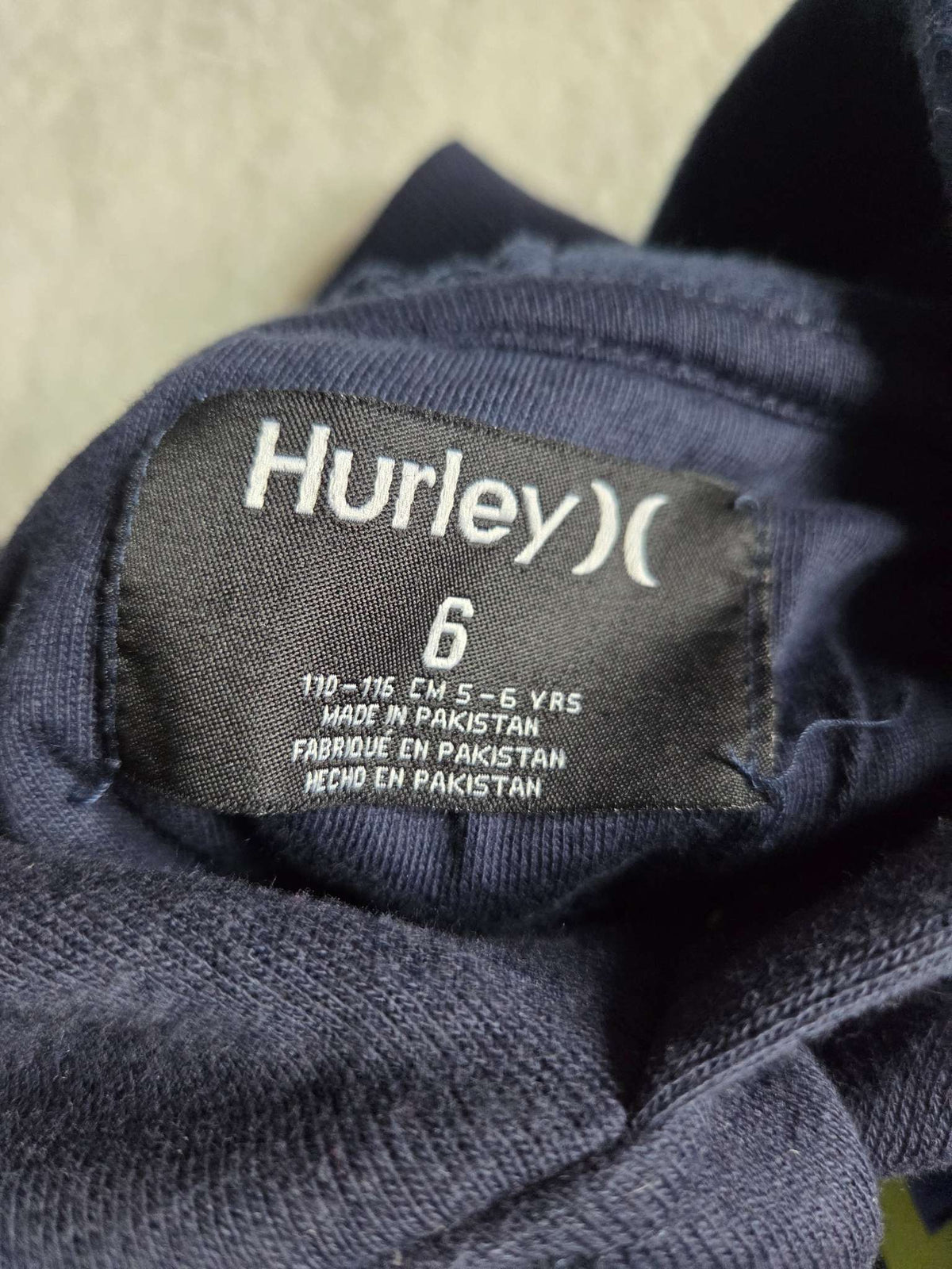 Hurley hoodie- size 6, Kids 6/6X