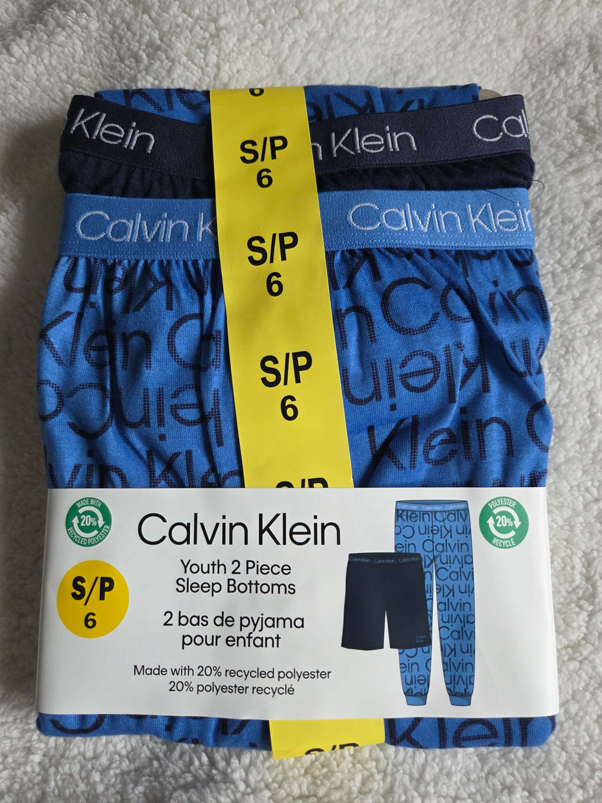 Calvin Klein 2 piece sleep bottoms set- size small, Kids 5/5T