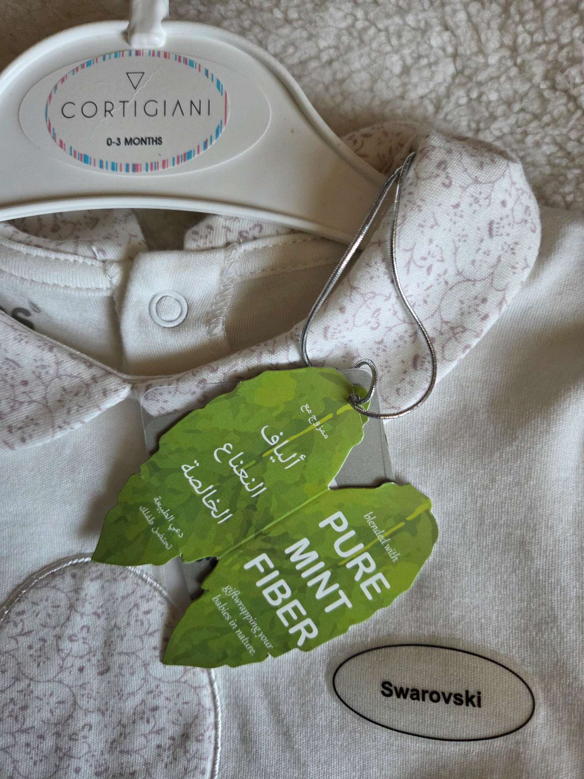 Cortigiani romper with Swarovski crystals, Kids 3 Month (0-3M)