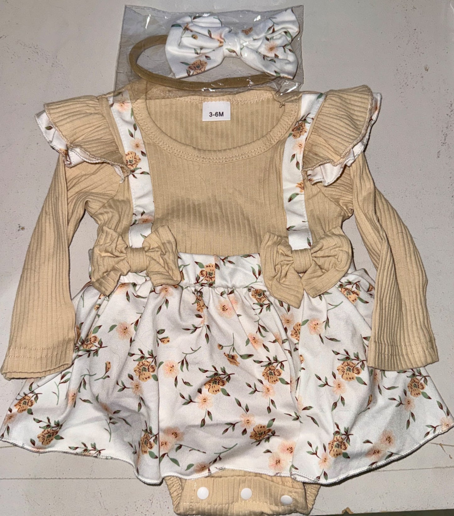 Onesie With Skirt & Headband, Kids 3 Month (0-3M)