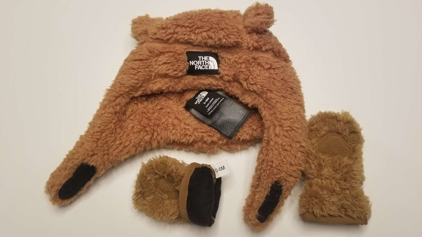 The North Face 0-6M Bear Hat and Mitts, Kids 6 Month (3-6M)