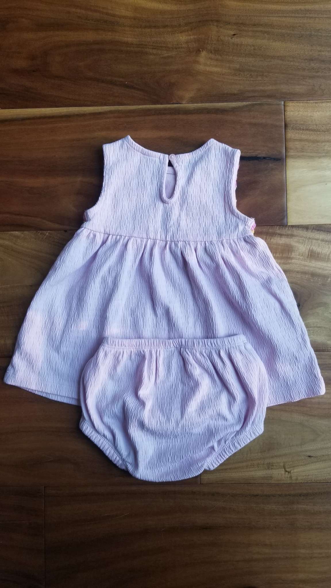 Old Navy Light Pink and Floral Baby Dress and Bloomers Set, 3-6M, Kids 6 Month (3-6M)