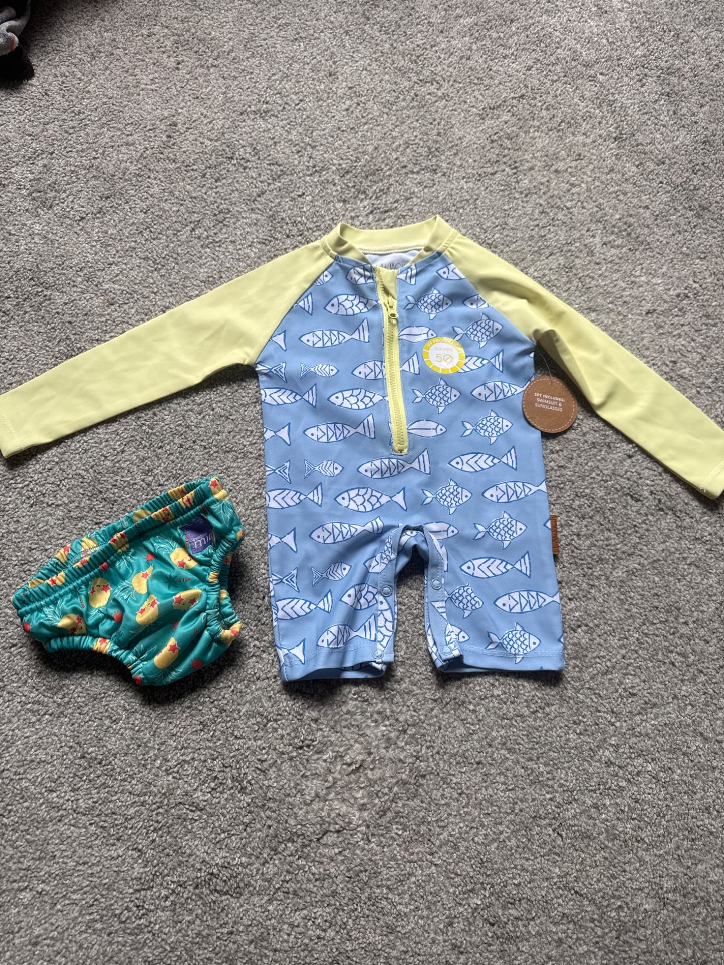 Lila and Jack swimsuit 6m, Kids 6 Month (3-6M)