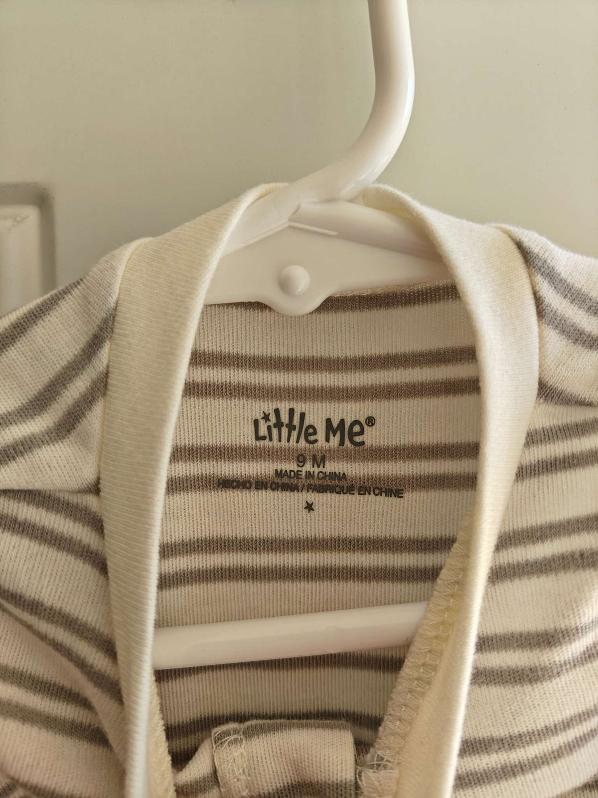 Striped button down onesie, Kids 9 Month (6-9M)