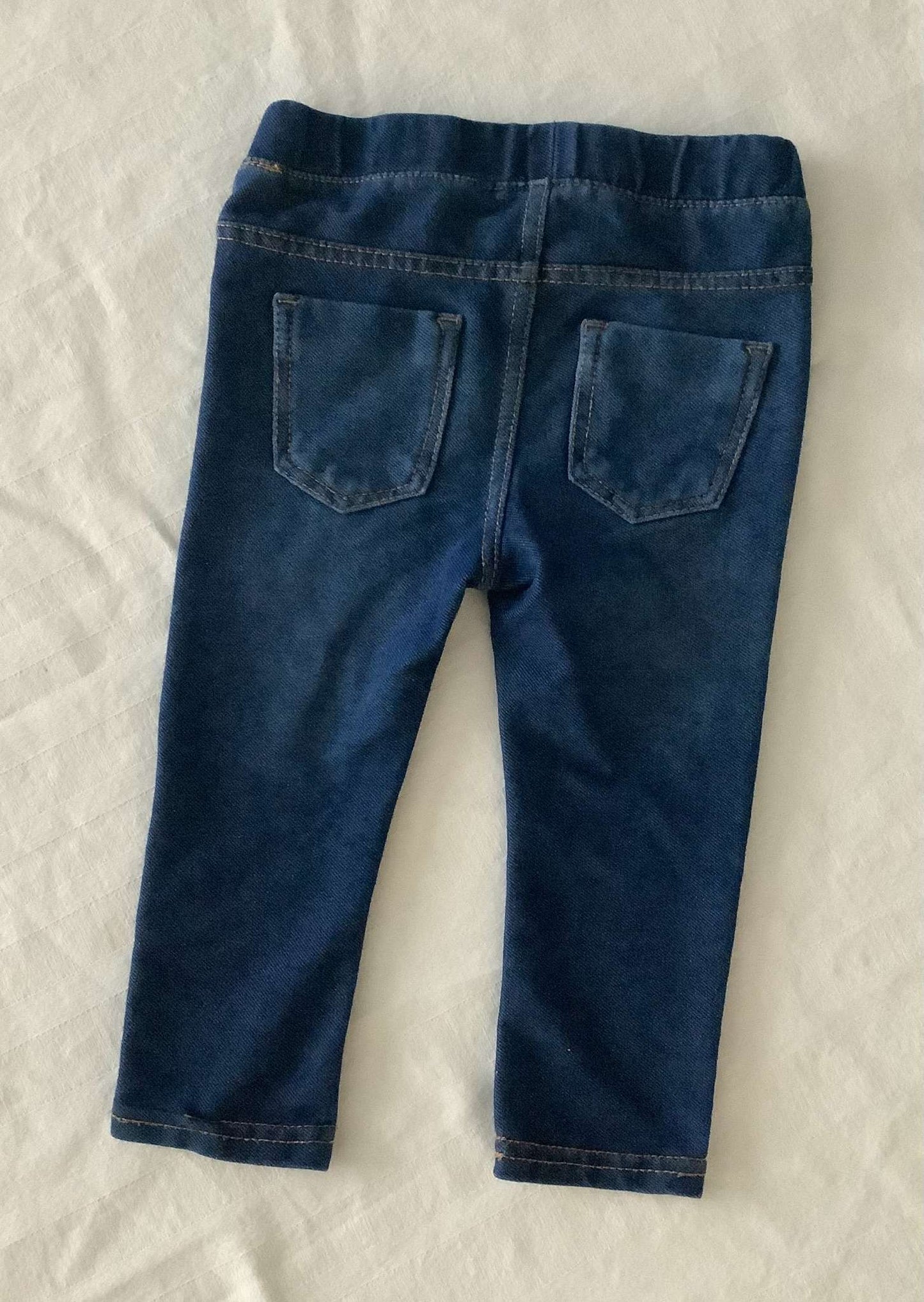 H&M Girls Med Wash Denim Leggings 6-9 months, Kids 9 Month (6-9M)
