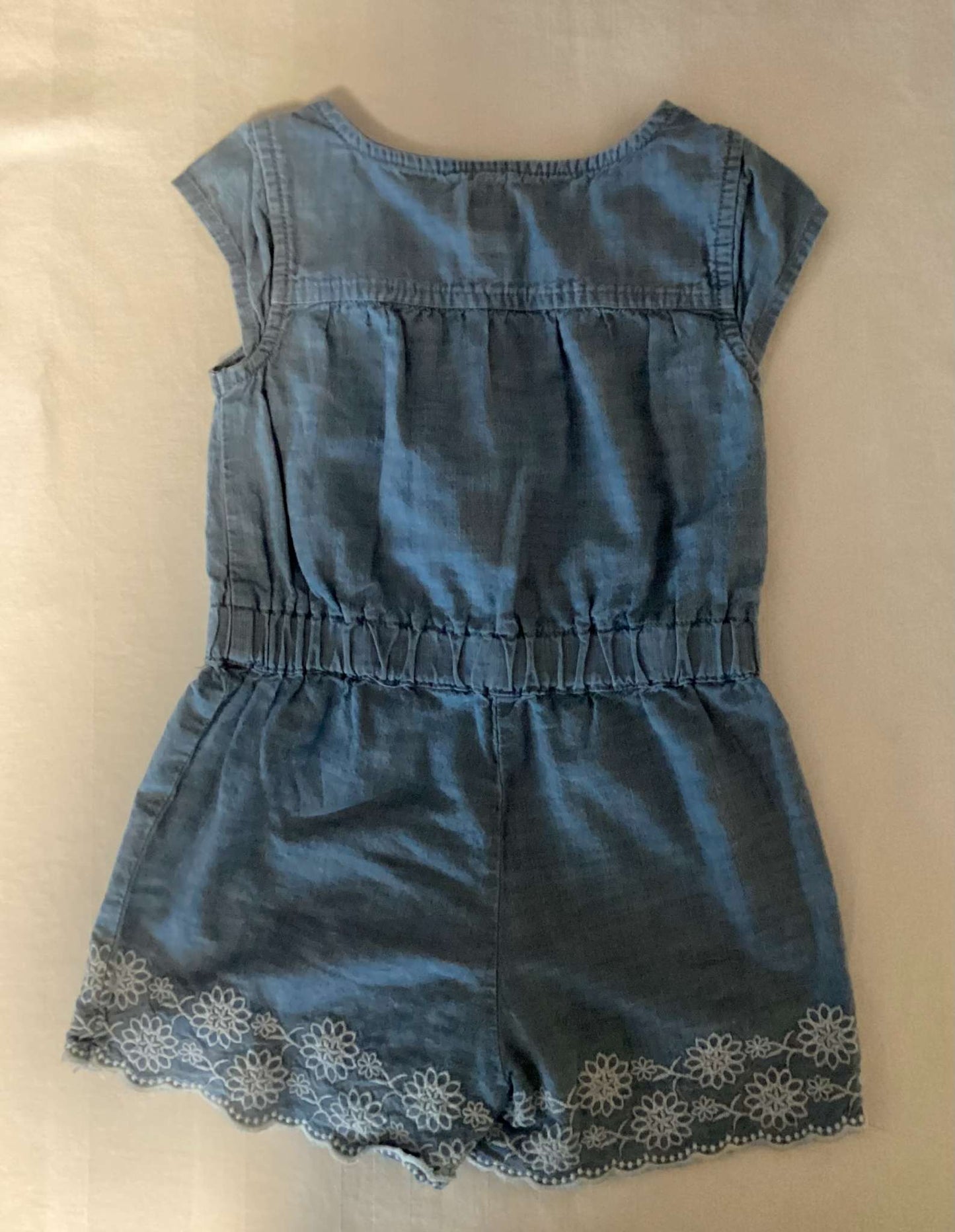Baby Gap Toddler Girls Soft Denim Romper 18-24 months, Kids 24 Month (18-24M)