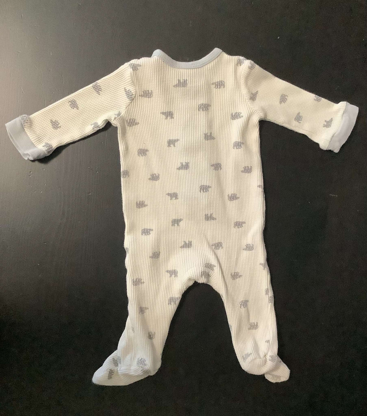 Old Navy Fleece Plaid Sleeper & Indigo Baby Henley Sleeper (Bundle of 2) 3-6 months, Kids 6 Month (3-6M)