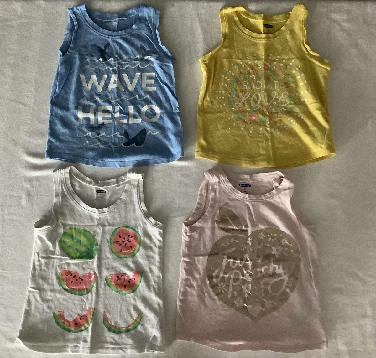 Old Navy Toddler Girl Tank Tops (Bundle of 4) 2T, Kids 2T