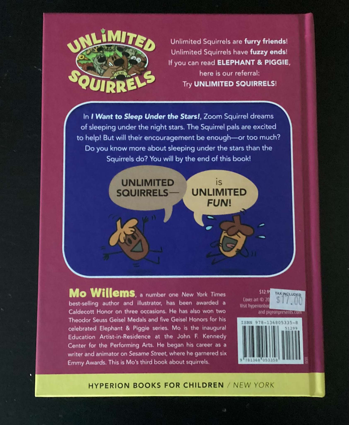 Unlimited Squirrels in: I Want to Sleep Under the Stars! by Mo Willems
