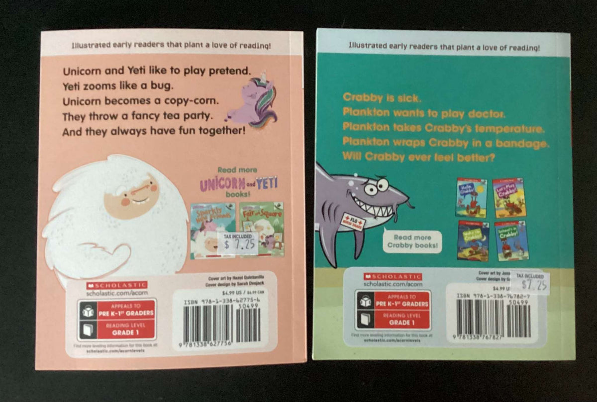 Bundle of 2: Get Well, Crabby! , Unicorn and Yeti: Together