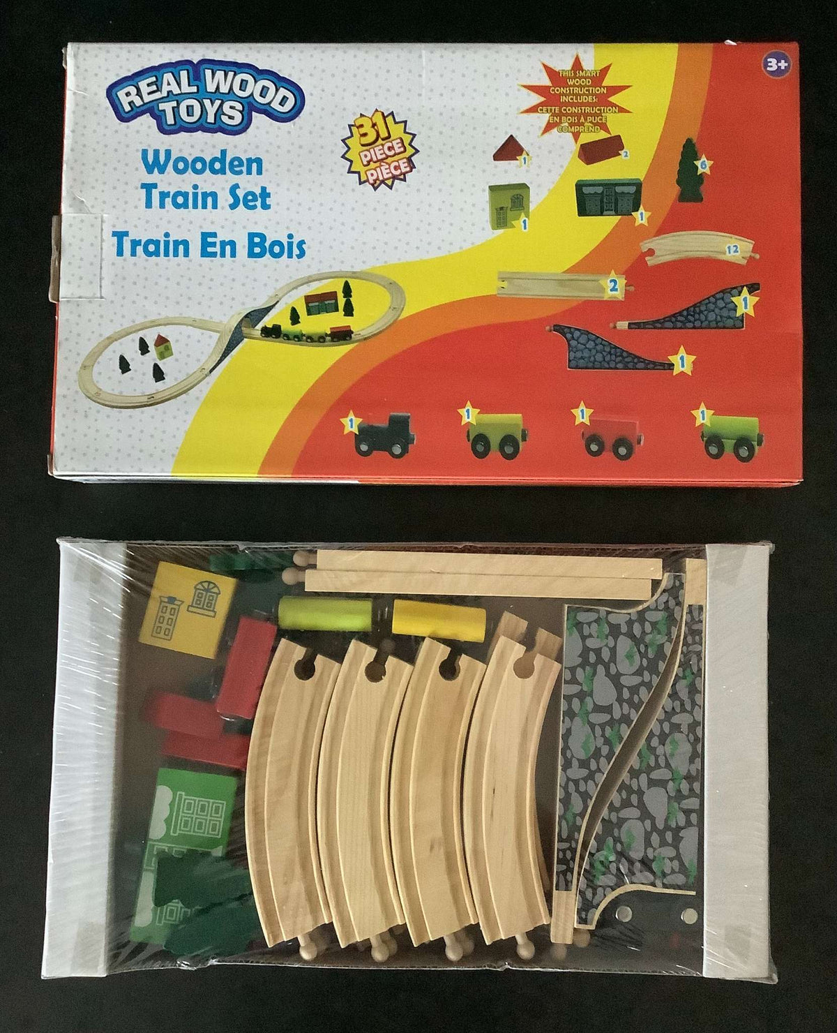 Wooden Train Set 31 pieces (Brand New)