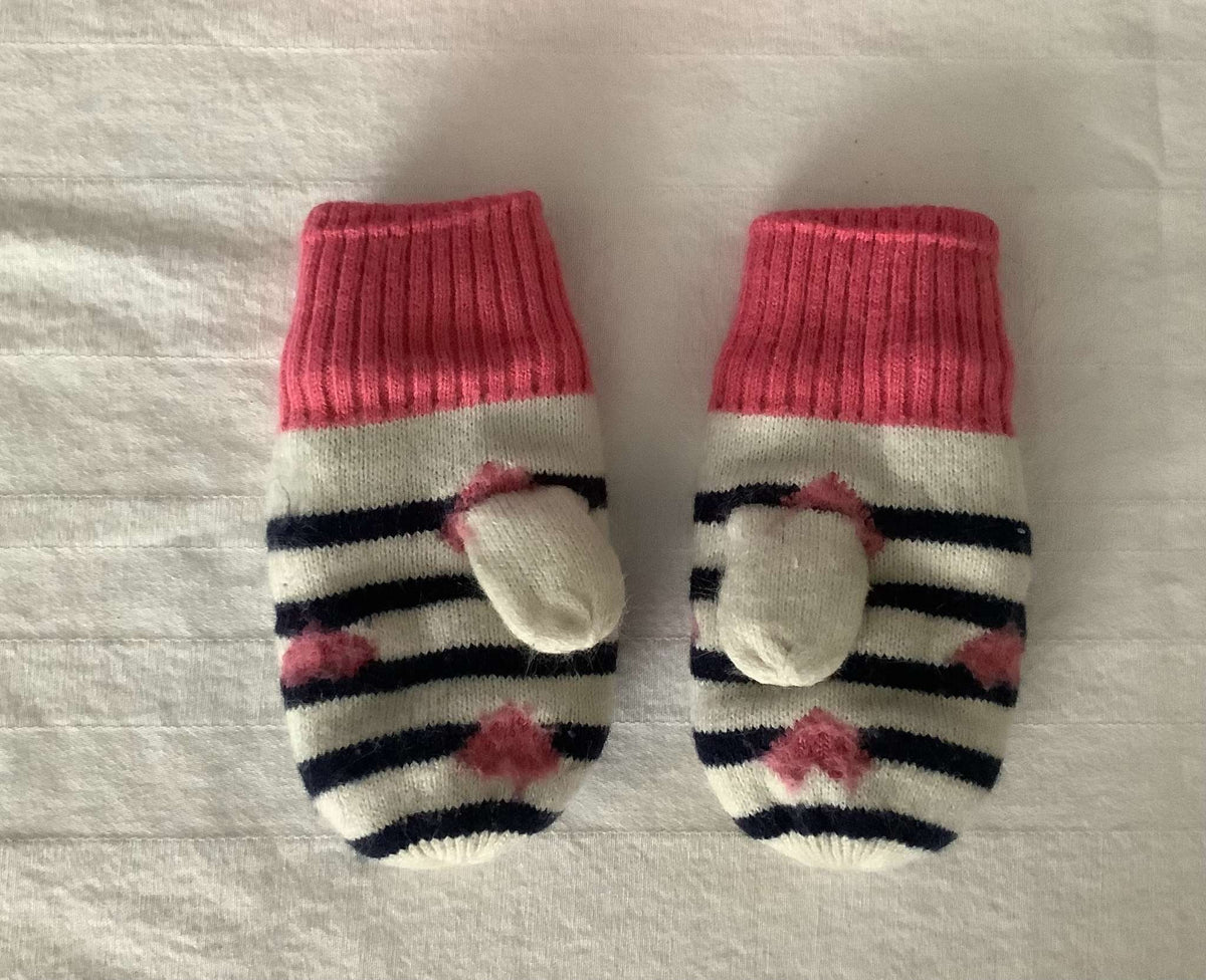 Bundle of 2 Items: Baby Gap Striped Toque and Matching Mittens, Kids 2T
