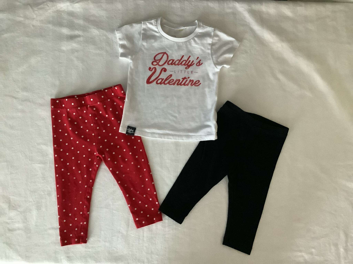 Girls Top & 2 Leggings (Bundle of 3 Items) 12-18 months, Kids 18 Month (12-18M)